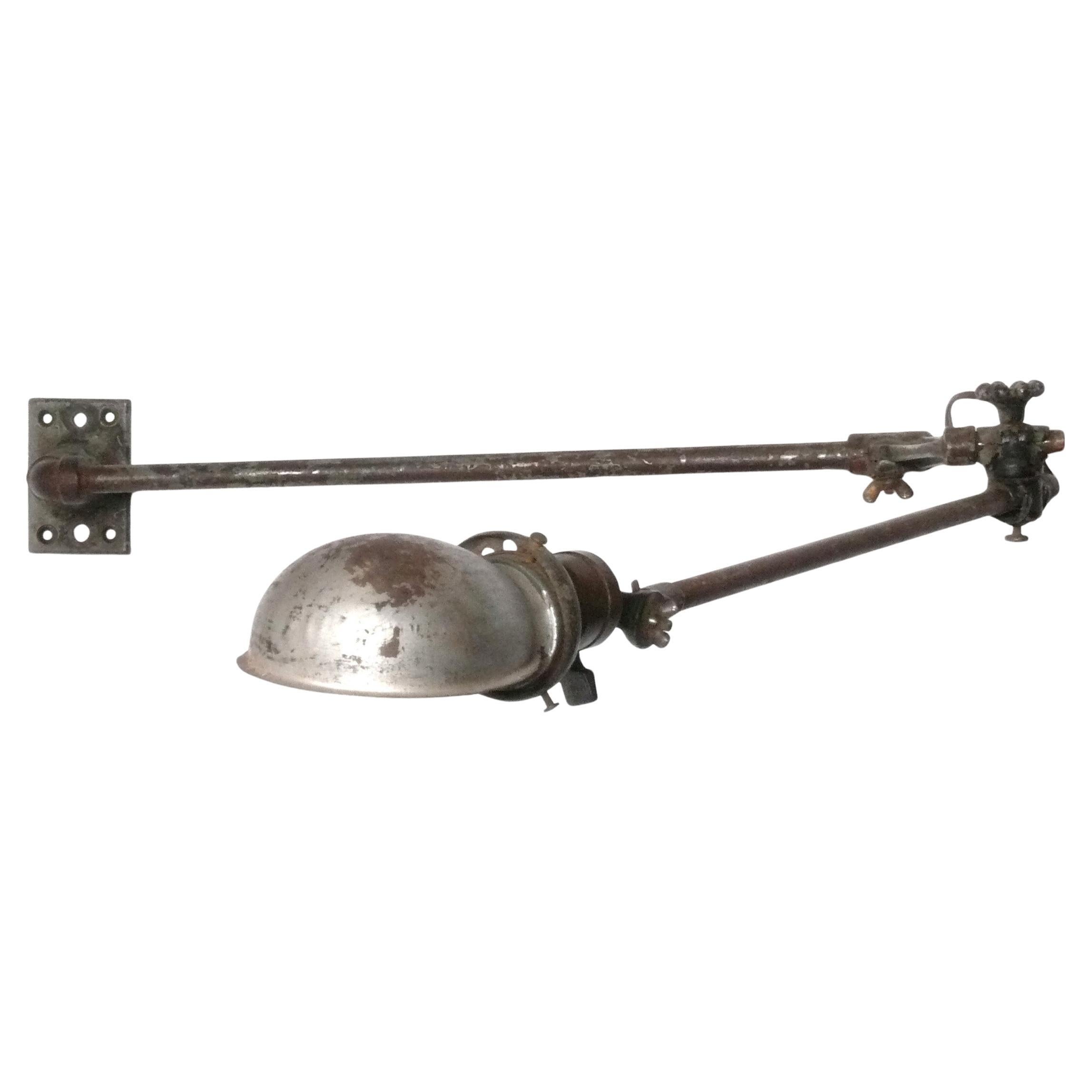 O.C. White Industrial Articulating Wall or Desk Mounted Lamp or Sconce