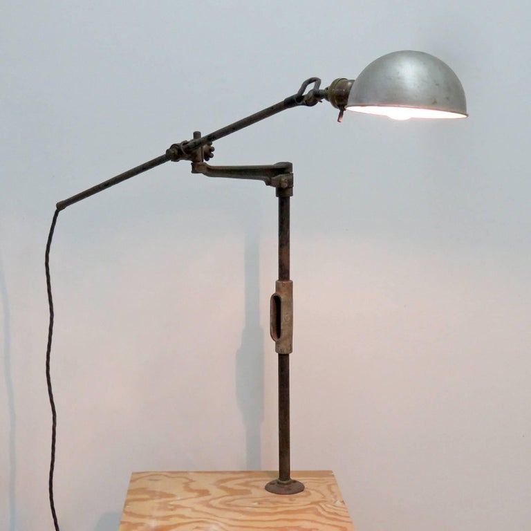 O.C. White Industrial Task Lamp at 1stDibs oc white lamp, white task lamp