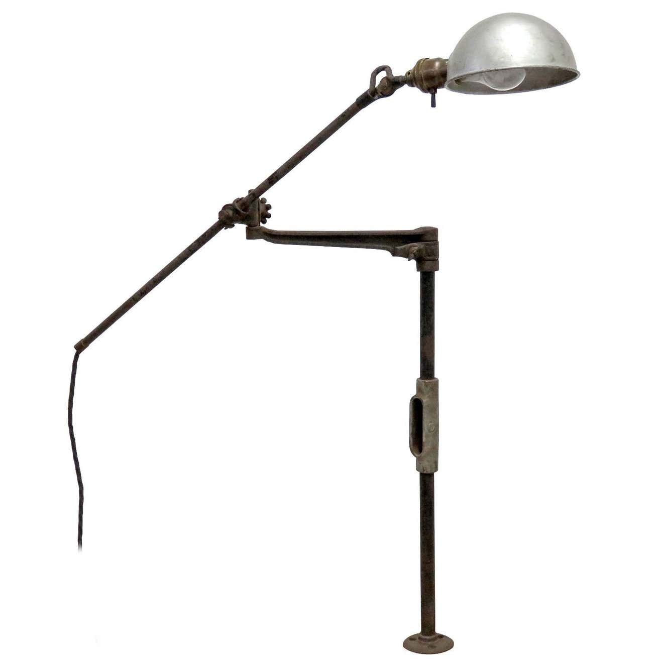 O.C. White Industrial Task Lamp at 1stDibs | oc white lamp, white task lamp