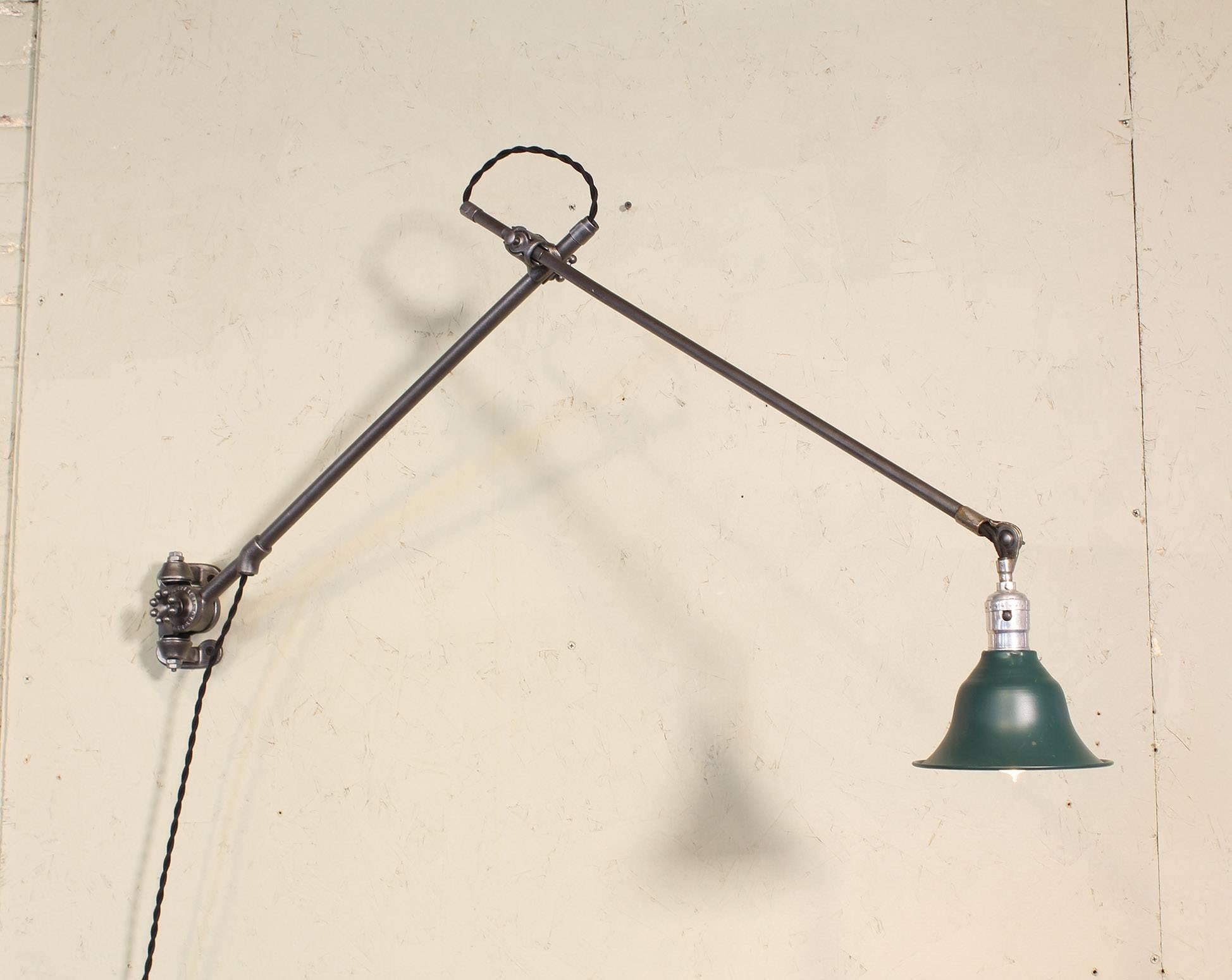 OC white adjustable task lamp. Light, wall sconce, style G. Base arm - 22 1/2
