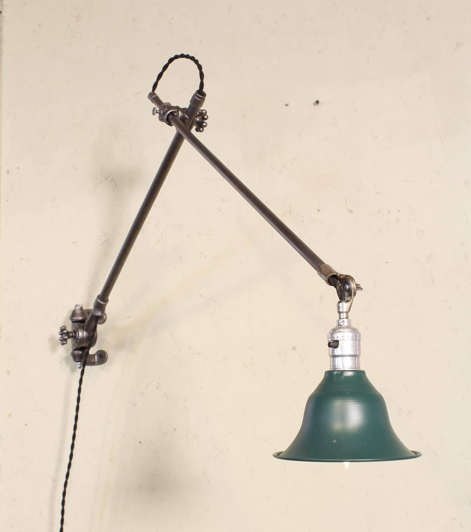 Industrial O.C. White Wall Sconce Style G Adjustable Task Lamp, Light