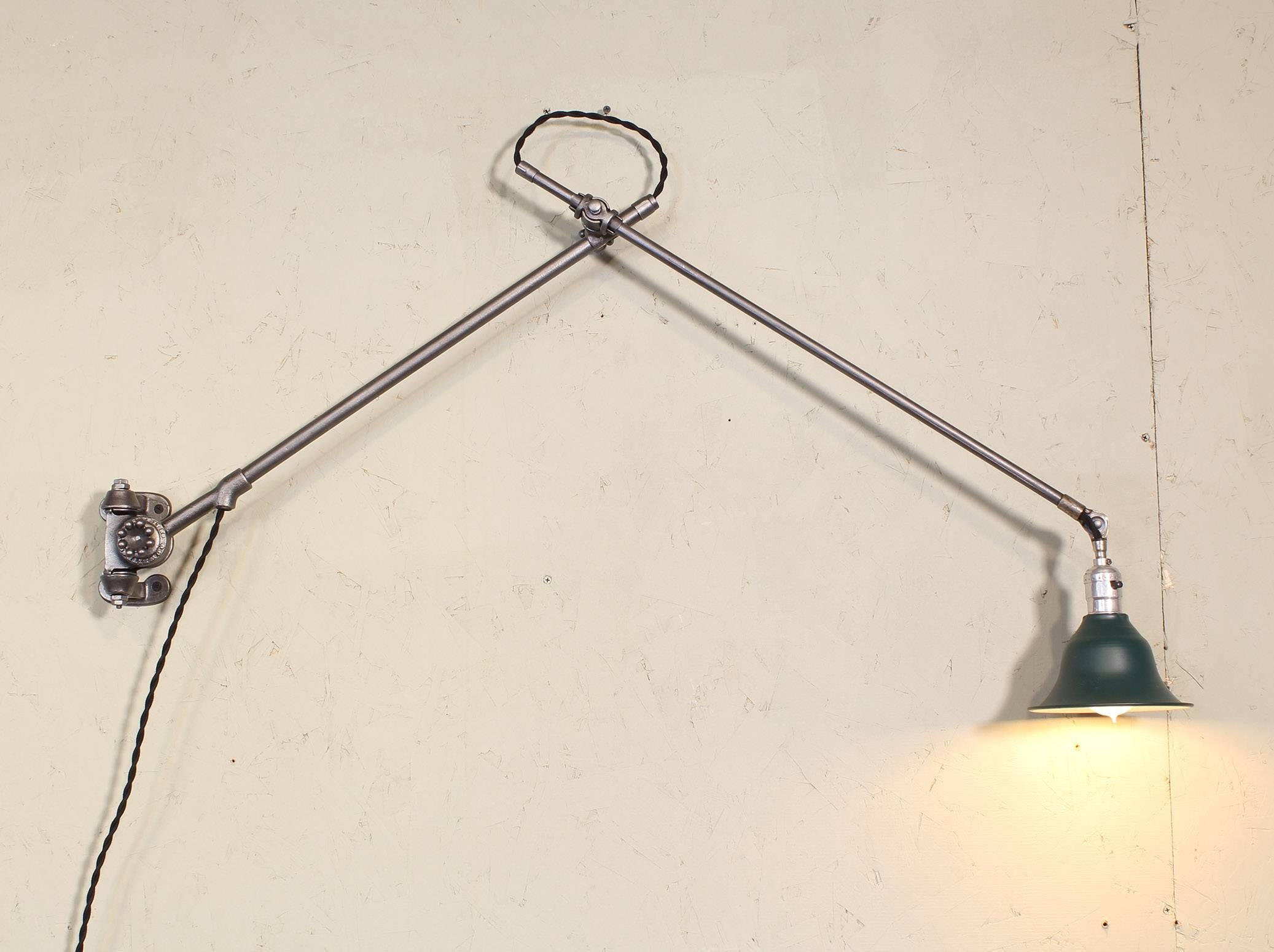 American O.C. White Wall Sconce Style G Adjustable Task Lamp, Light