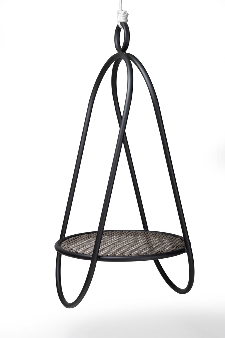 Contemporary OCA, Minimalist Hanging Swing Chair by Tiago Curioni in Aluminium For Sale