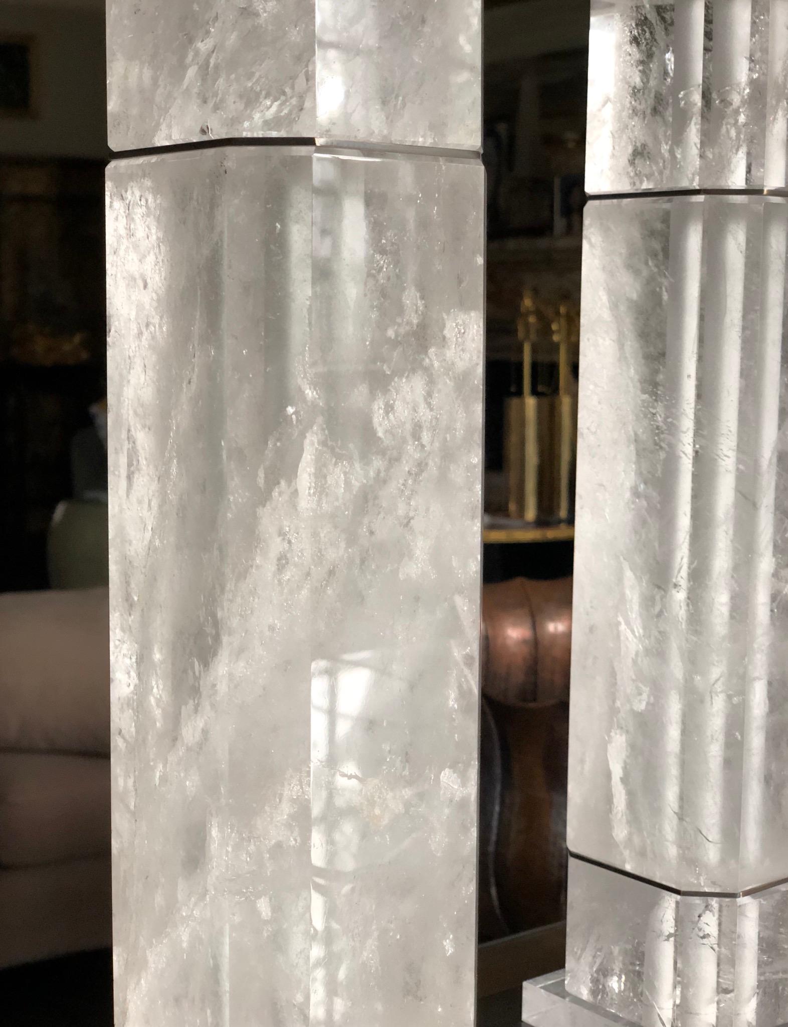 Contemporary OCC Rock Crystal Quartz Lamps by Phoenix For Sale
