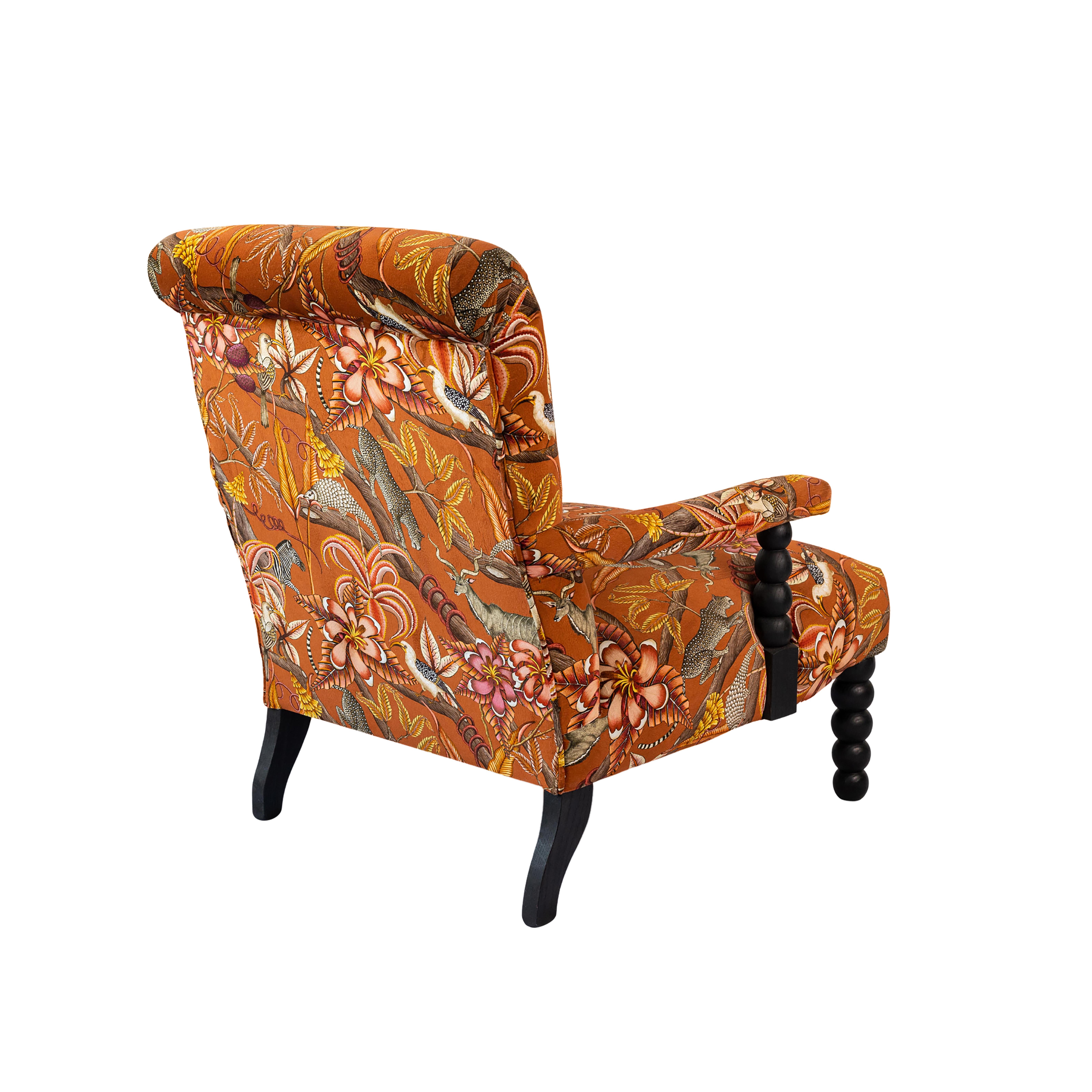 velvet rust accent chair
