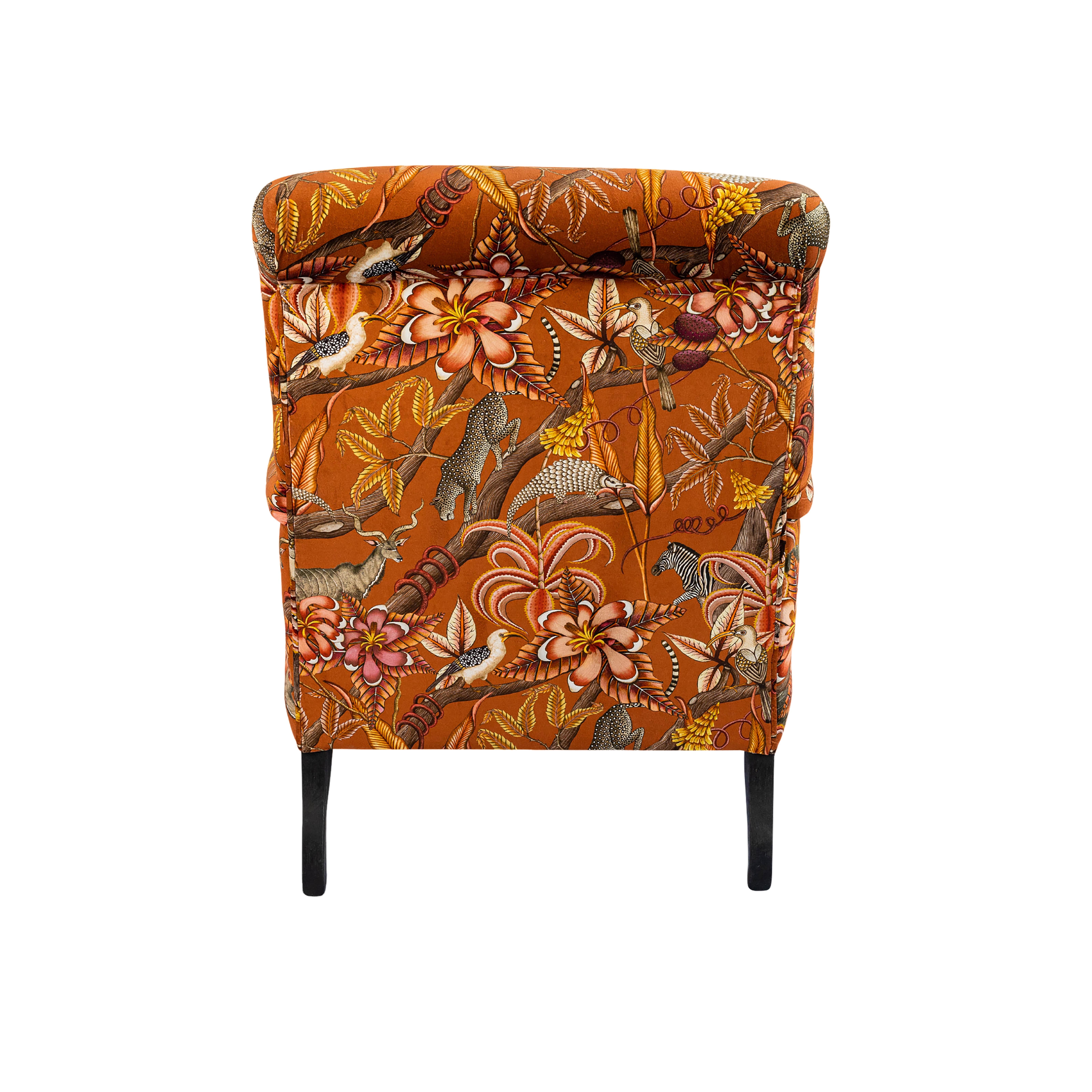 velvet rust chair