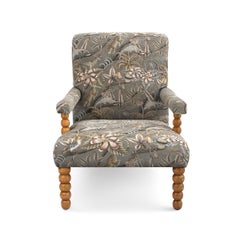 Occasional Chair - KUDU POD CHAIR - PANGOLIN PARK SILVER - VELVET - SEALED OAK