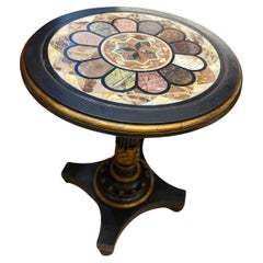Occasional Regency Periode Marmorplatte Probe Runde Pedestal Tisch