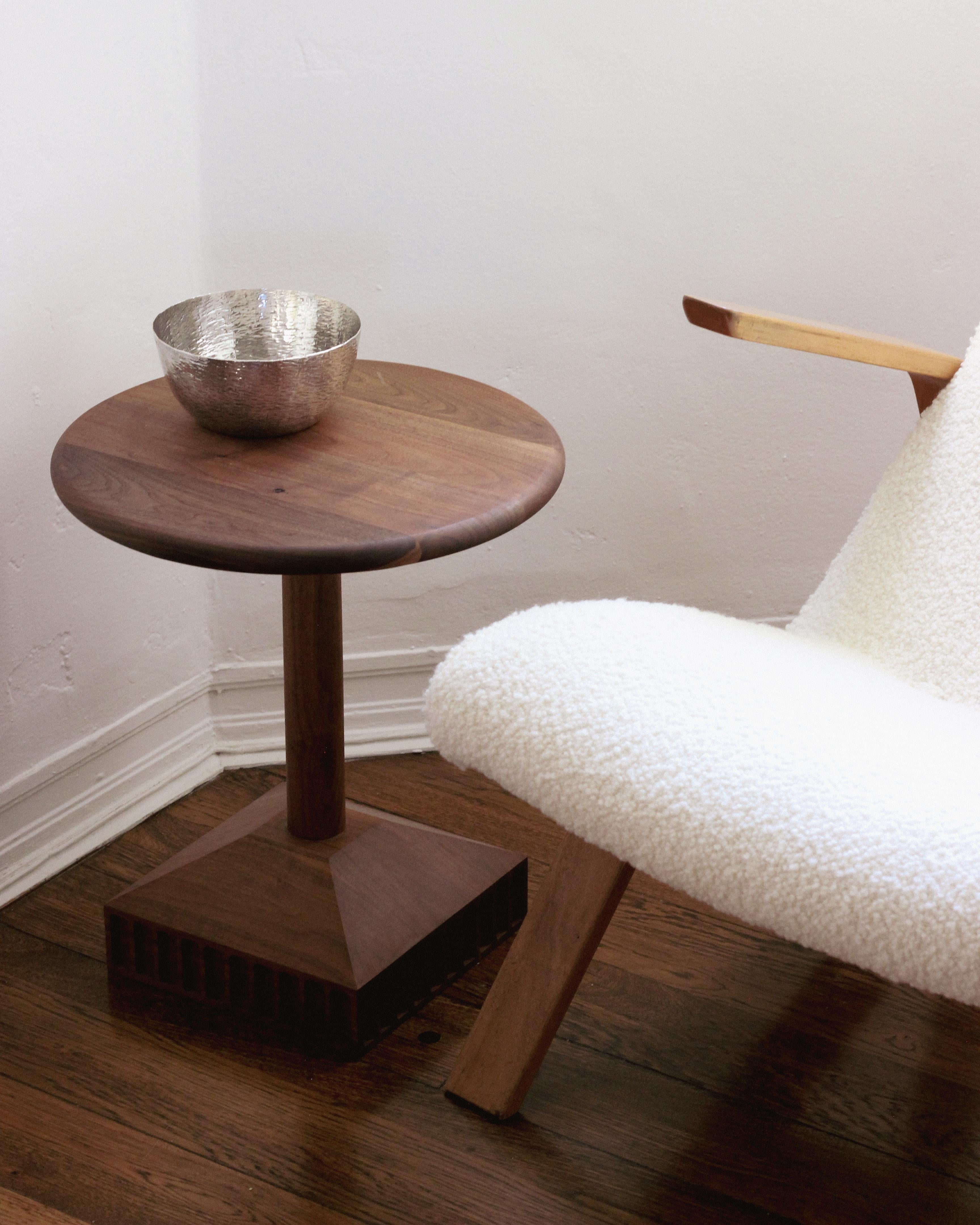 Occasional Side Table in Walnut Oil, 2023  In New Condition For Sale In Los Angeles, CA