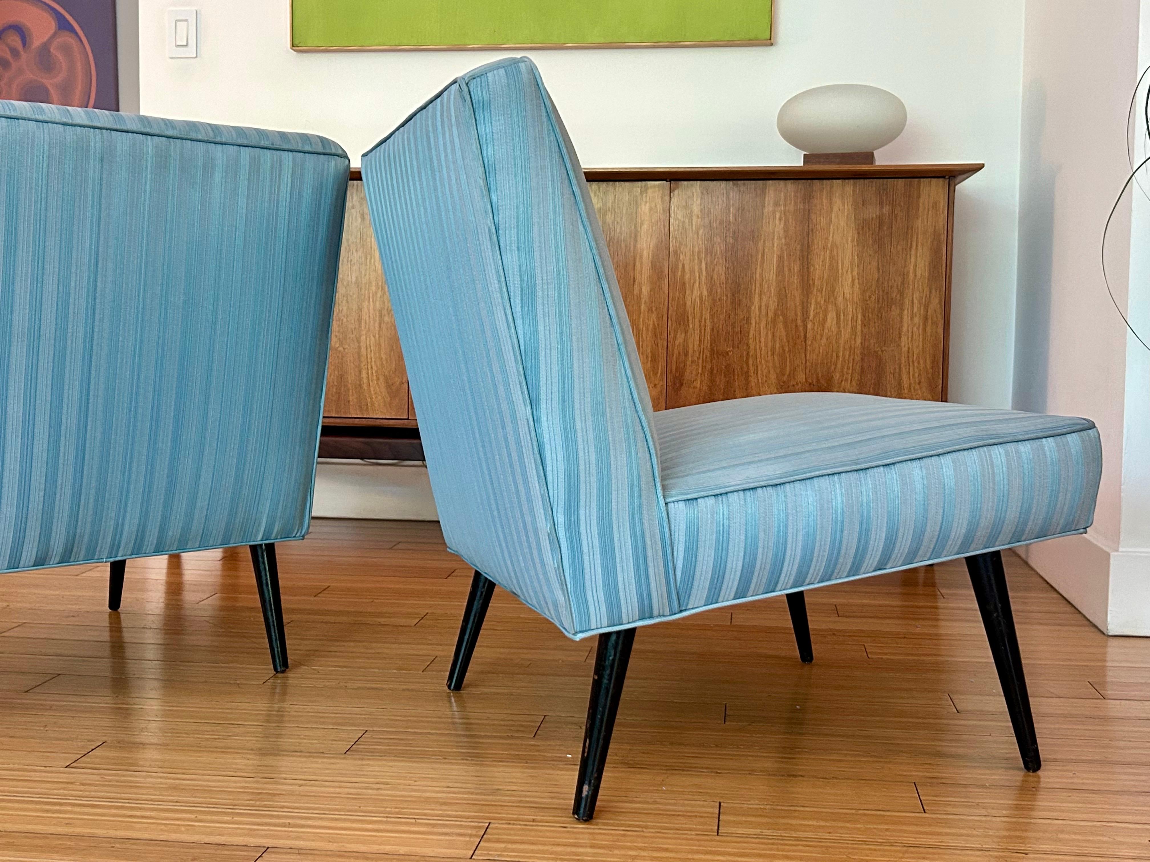 American Occasional Slipper Lounge Chairs Paul McCobb For Sale