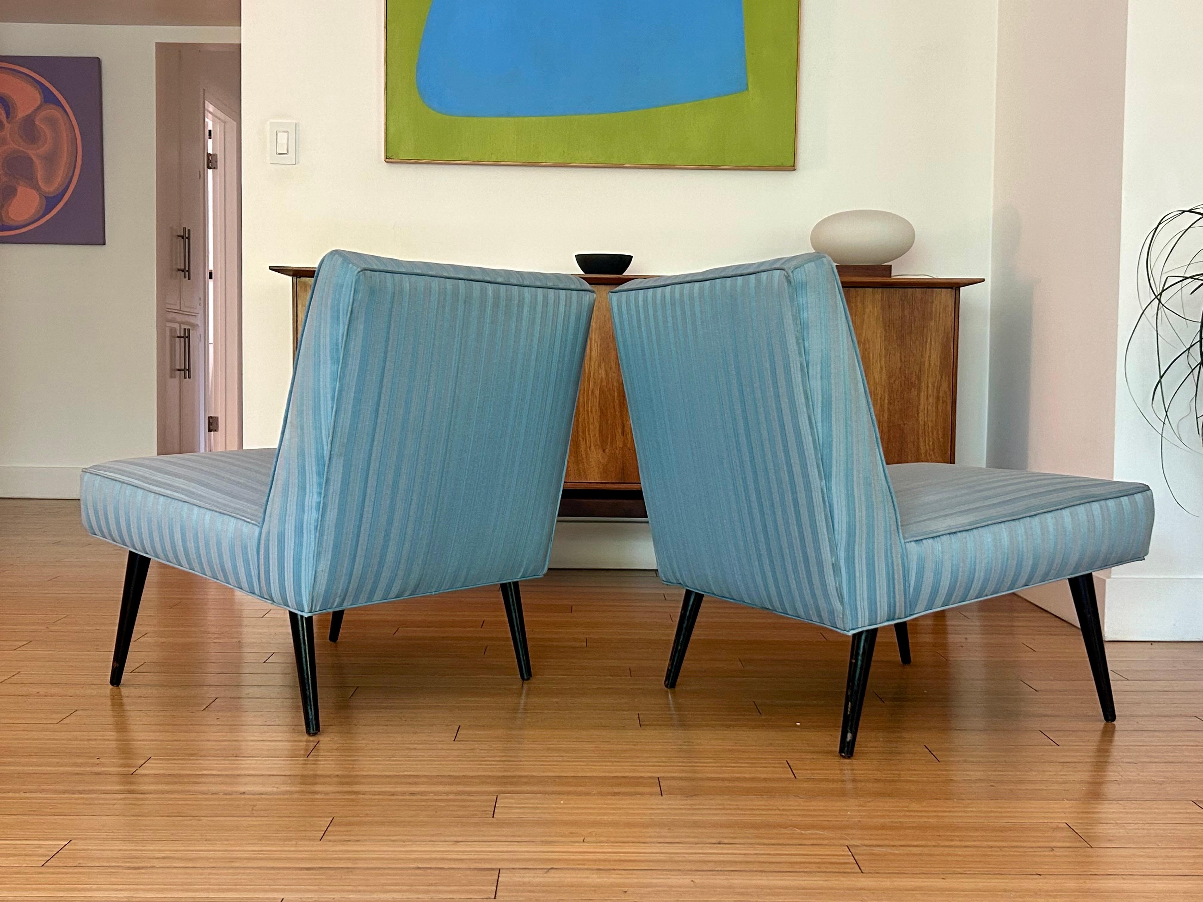 Occasional Slipper Lounge Chairs Paul McCobb In Good Condition For Sale In Los Angeles, CA