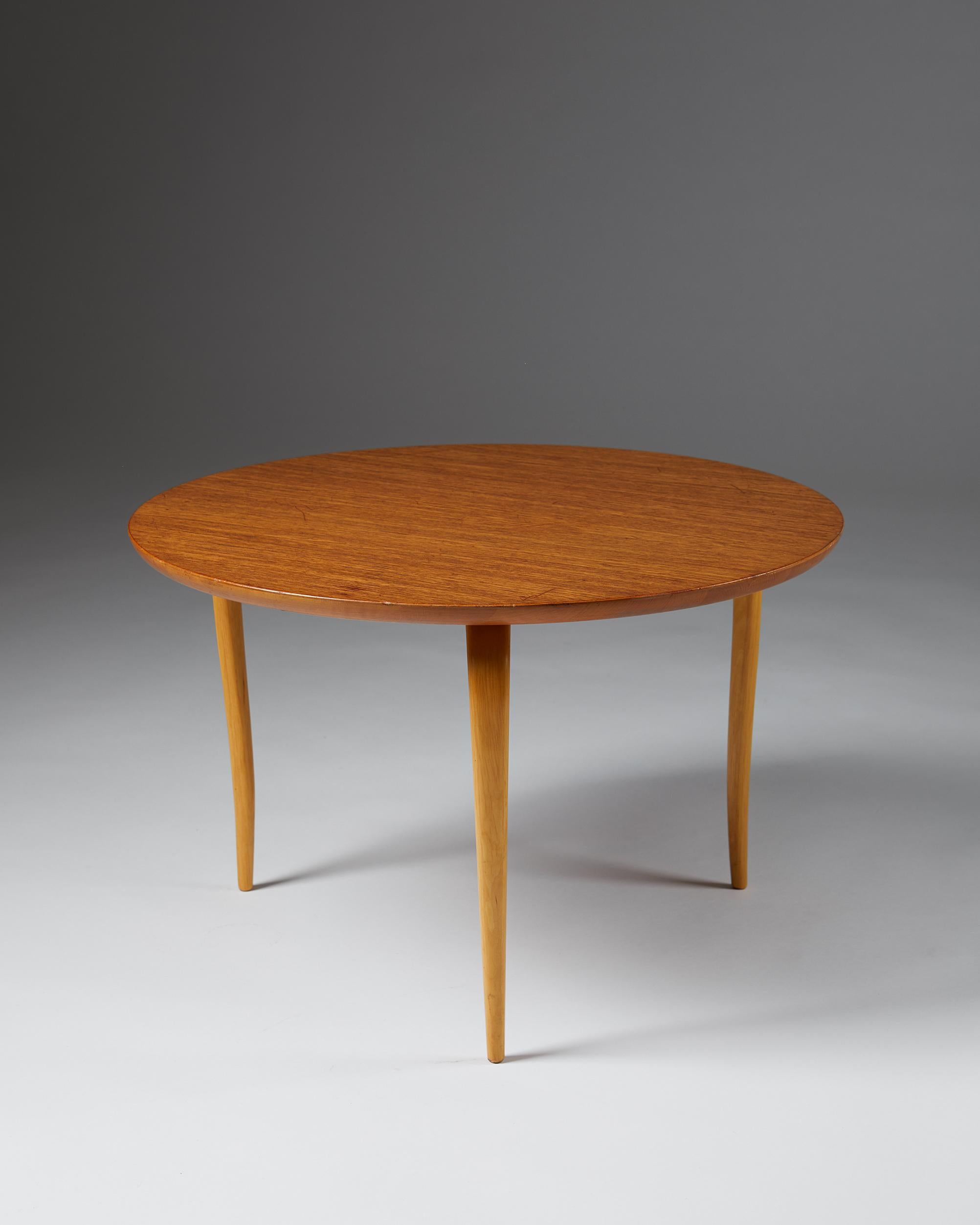 Mid-Century Modern Occasional Table “Annika” Designed by Bruno Mathsson for Karl Mathsson, Sweden 