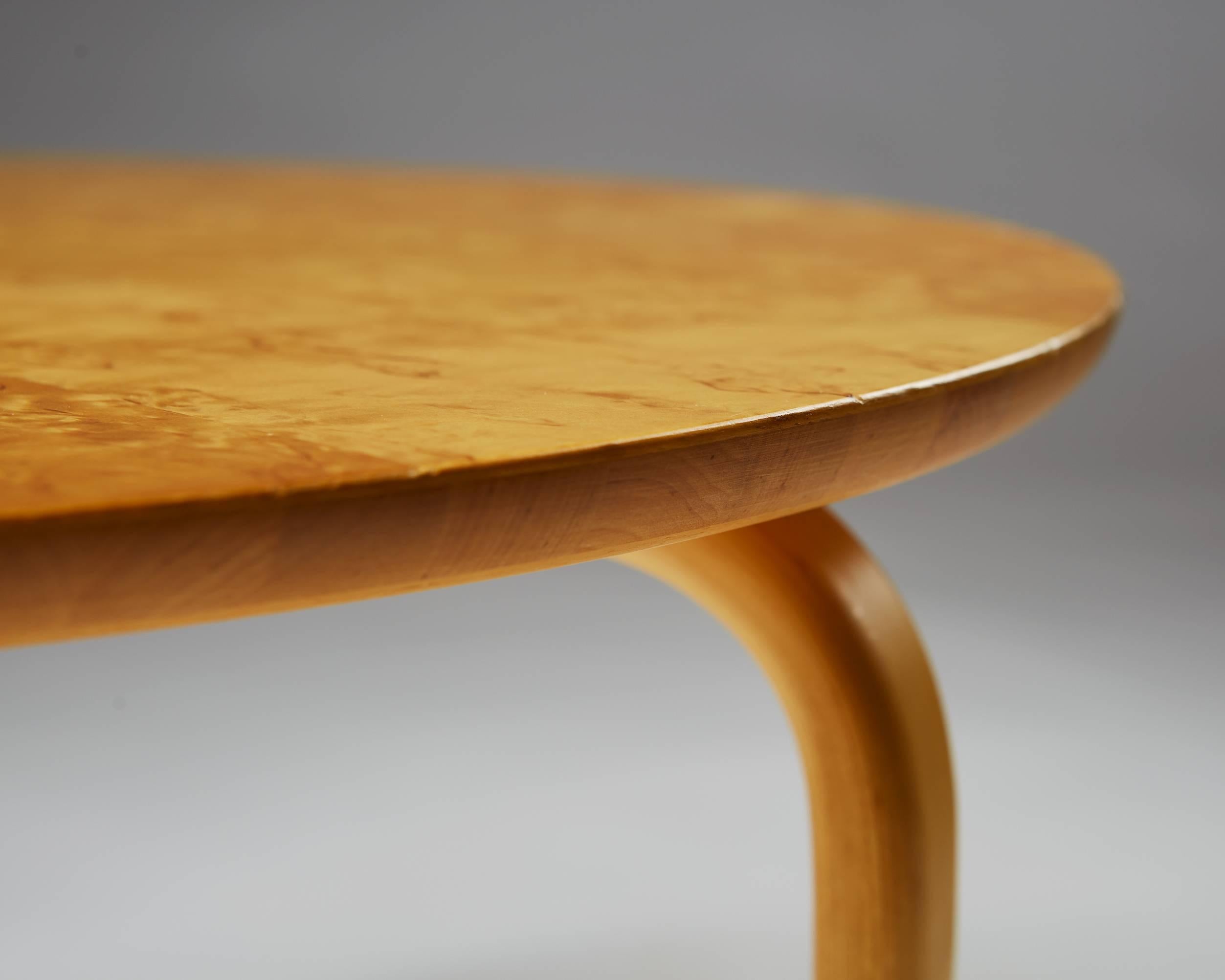 Swedish Occasional Table Annika Designed by Bruno Mathsson for Karl Mathsson, Sweden For Sale