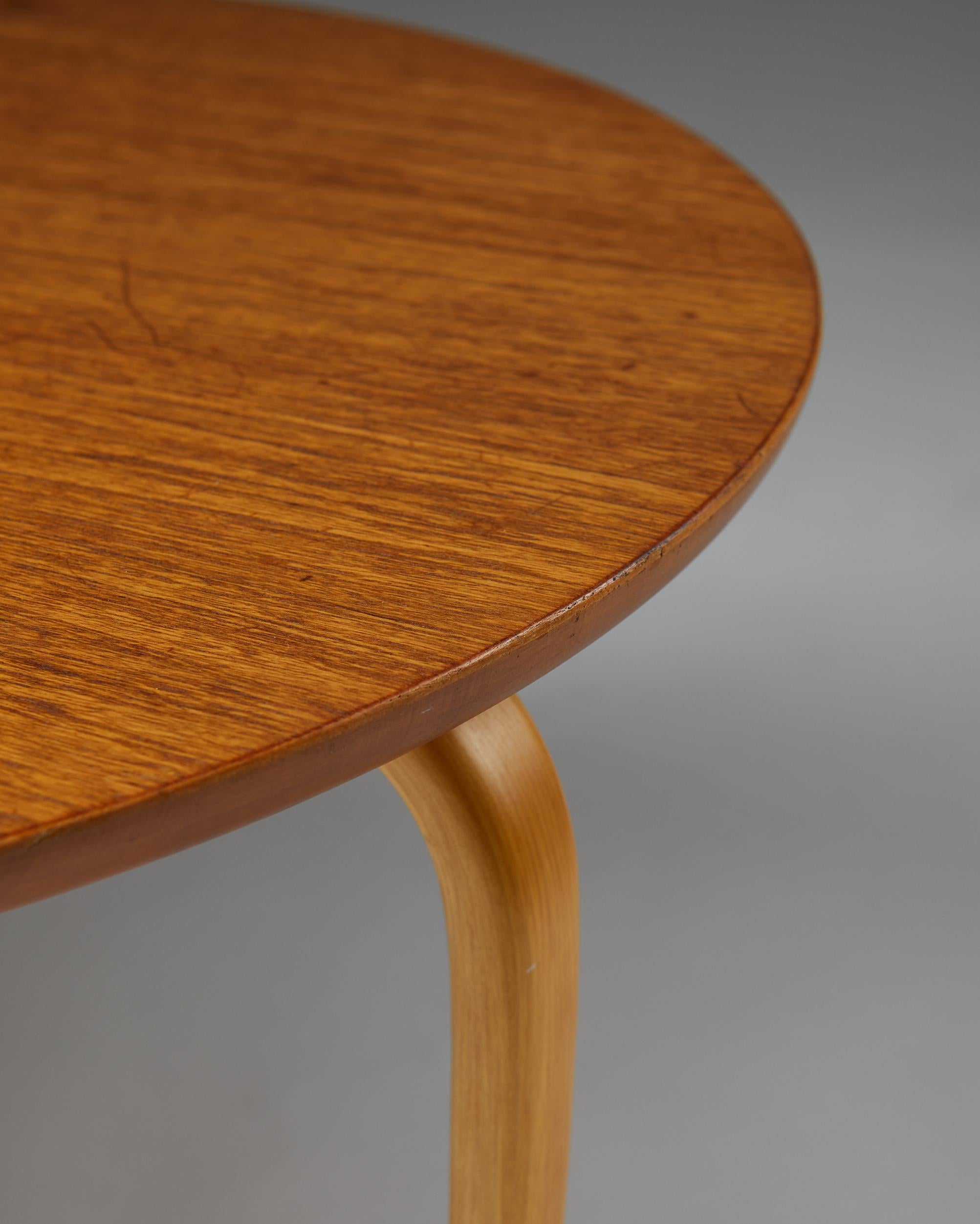 20th Century Occasional Table “Annika” Designed by Bruno Mathsson for Karl Mathsson, Sweden 
