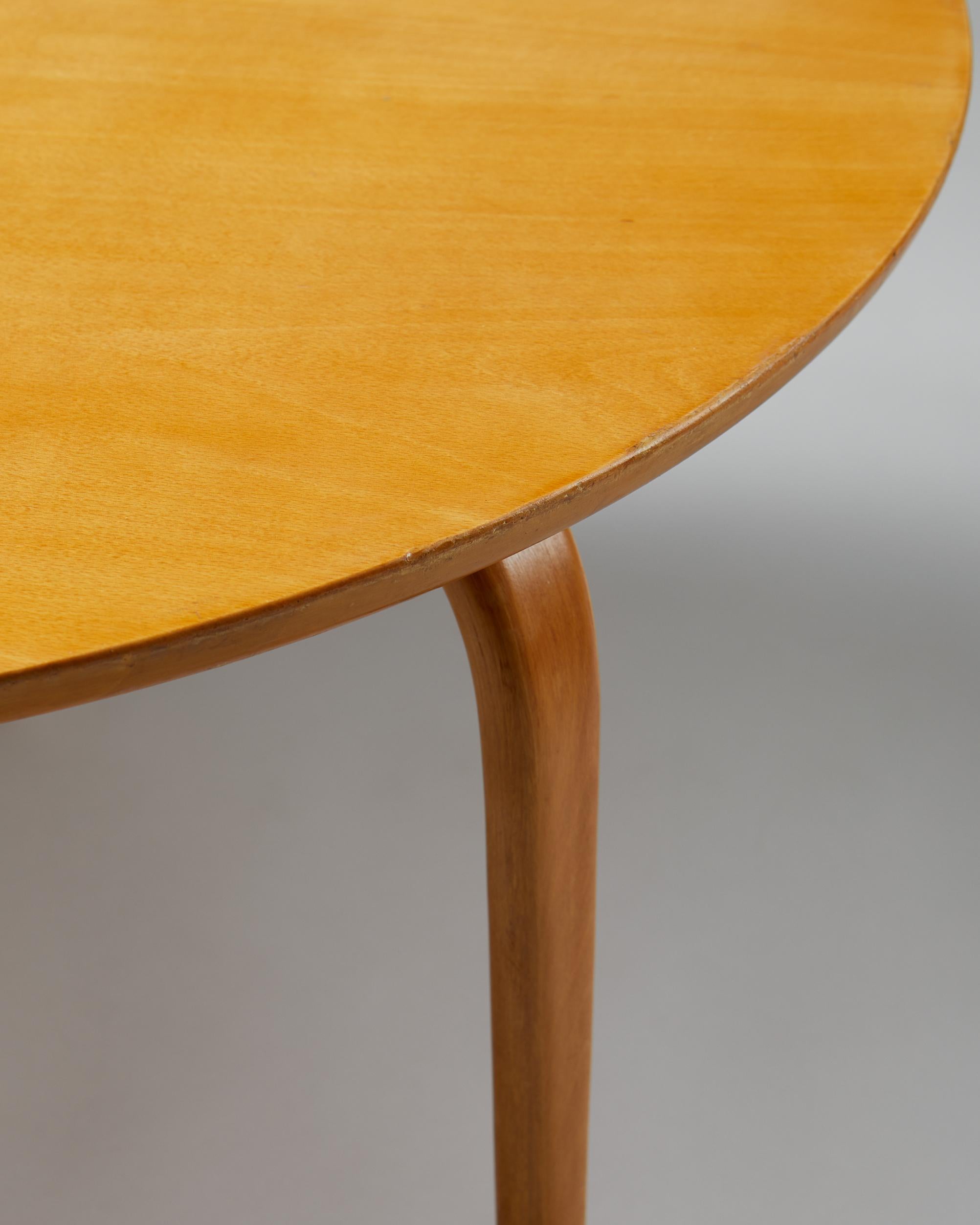 20th Century Occasional Table “Annika” Designed by Bruno Mathsson for Karl Mathsson, Sweden  For Sale