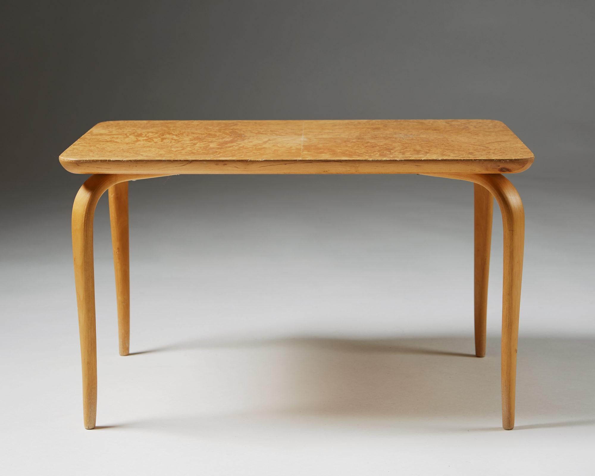 Scandinavian Modern Occasional Table Annika Designed by Bruno Mathsson, Sweden, 1950s