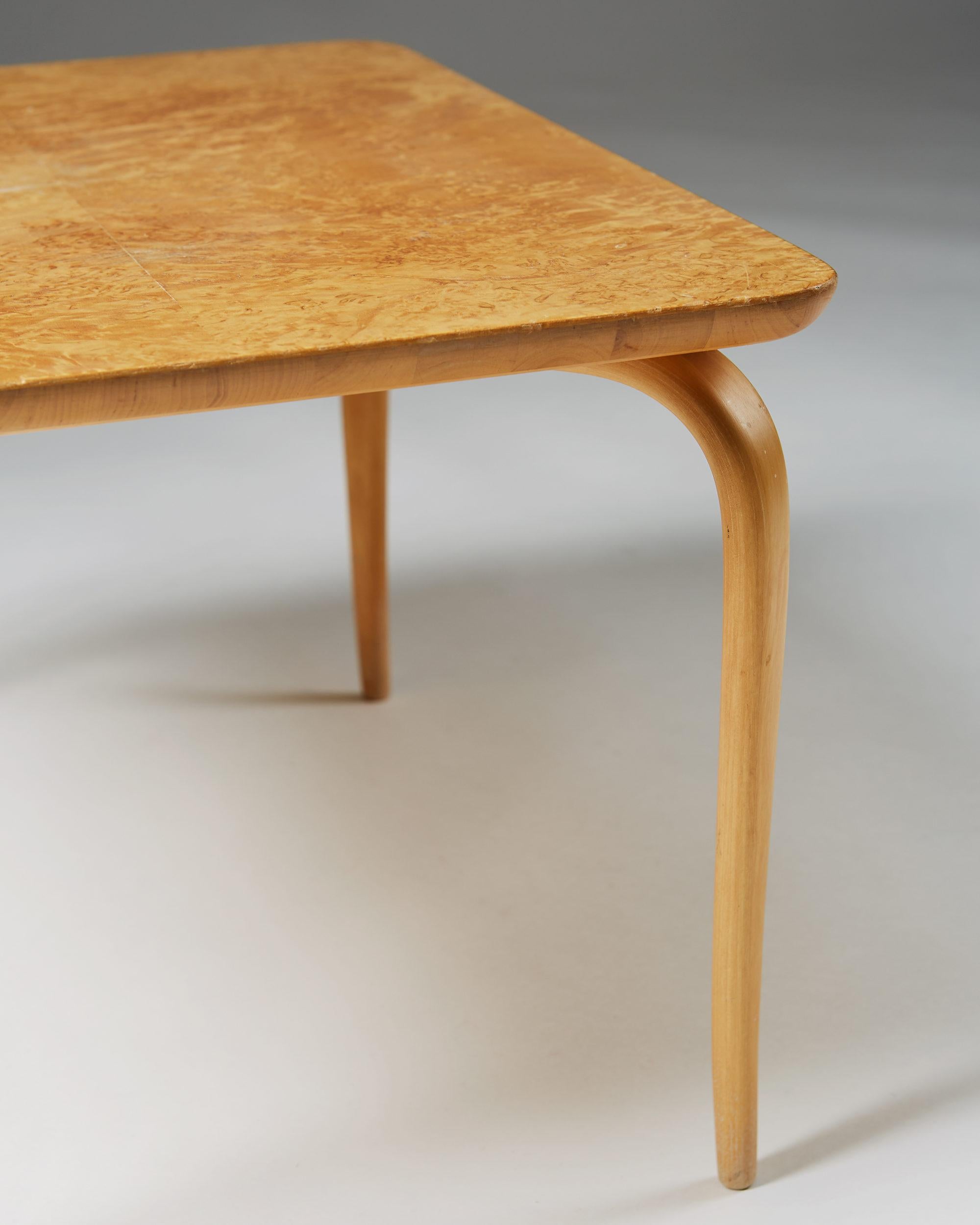 Birch Occasional Table Annika Designed by Bruno Mathsson, Sweden, 1950s