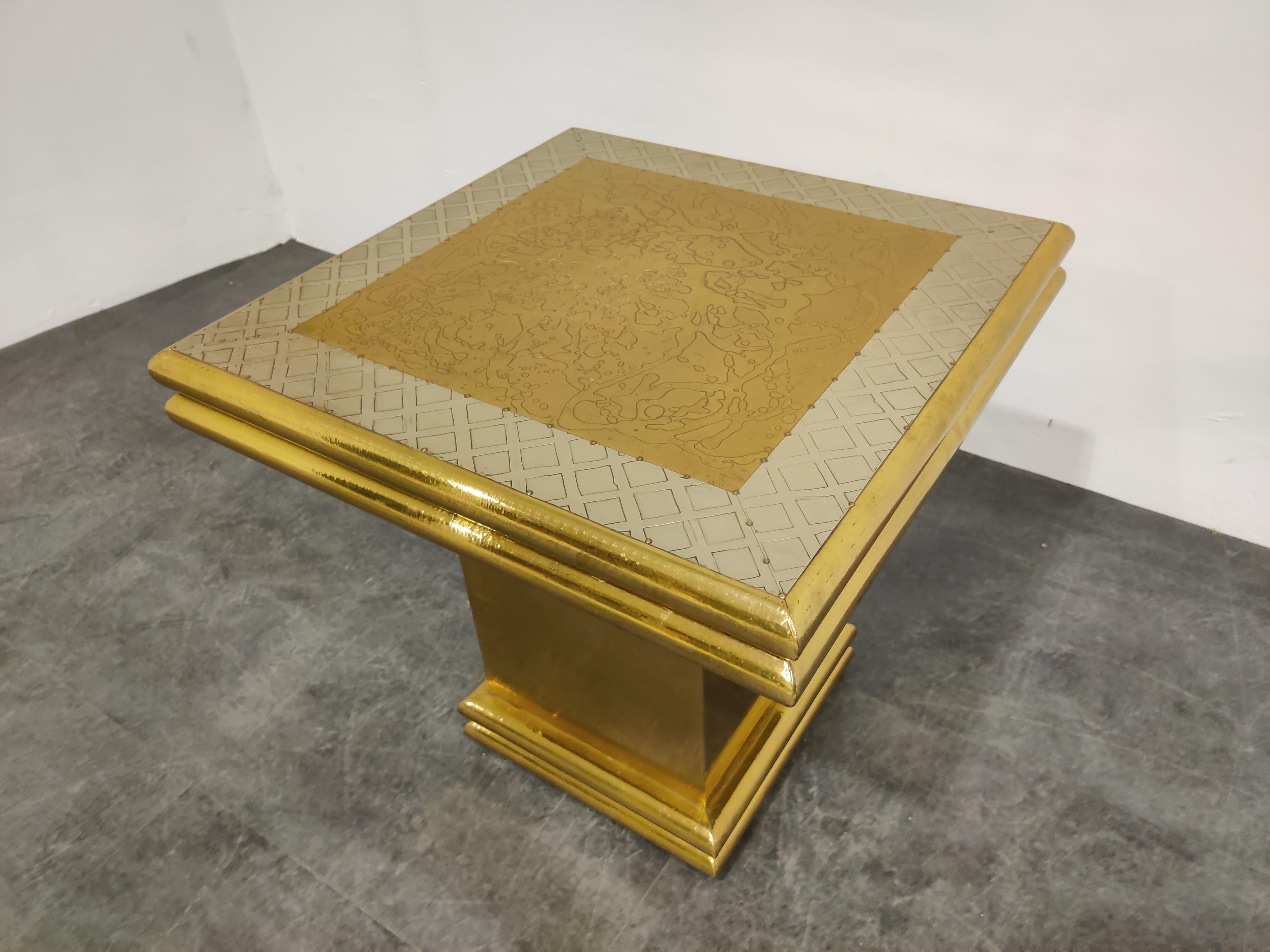Brass Occasional Table by Gony Nava, 1980s For Sale