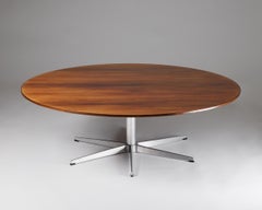 Occasional table designed by Arne Jocobsen for Fritz Hansen, Denmark. 1969.