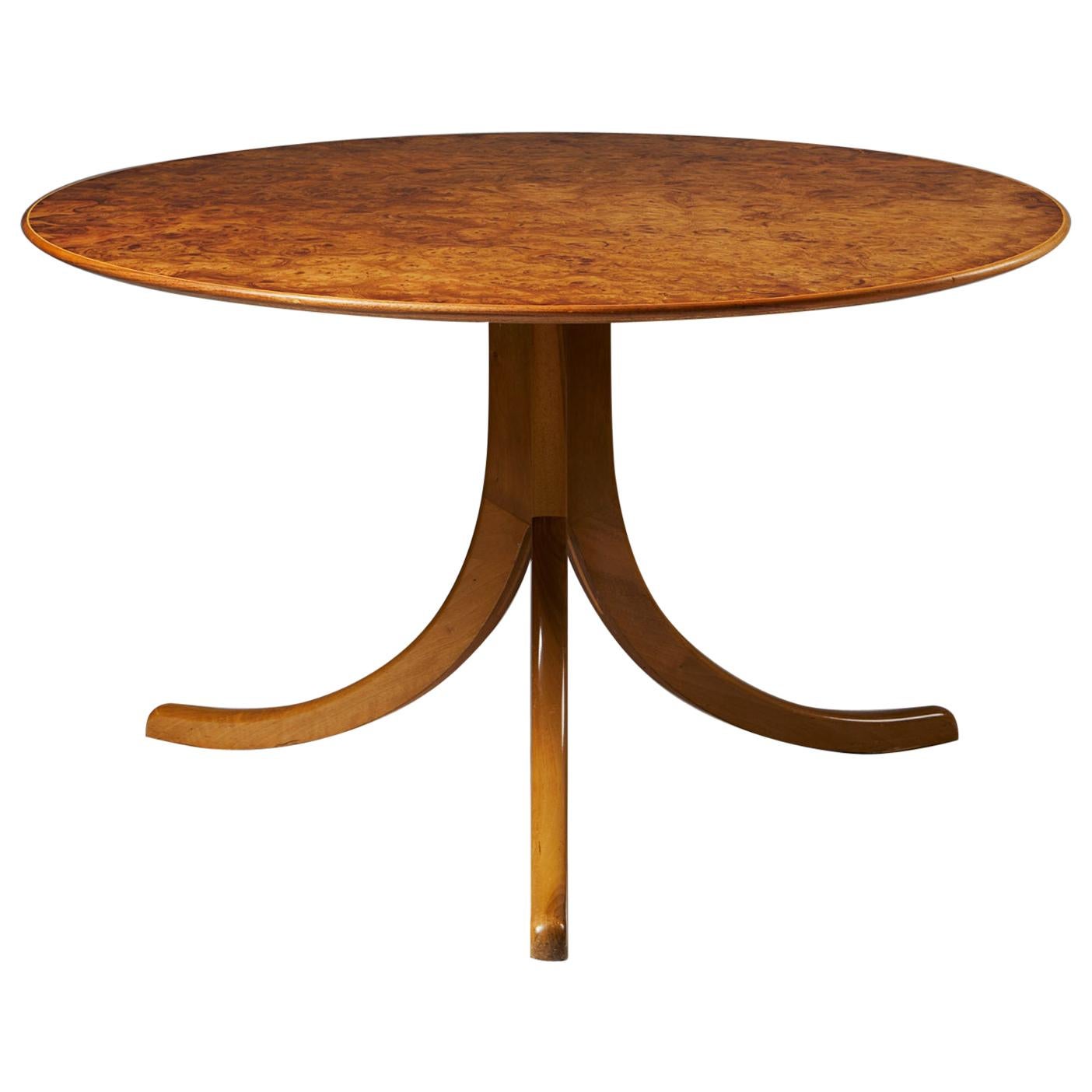 Josef Frank Walnut and Burl Table For Sale at 1stDibs