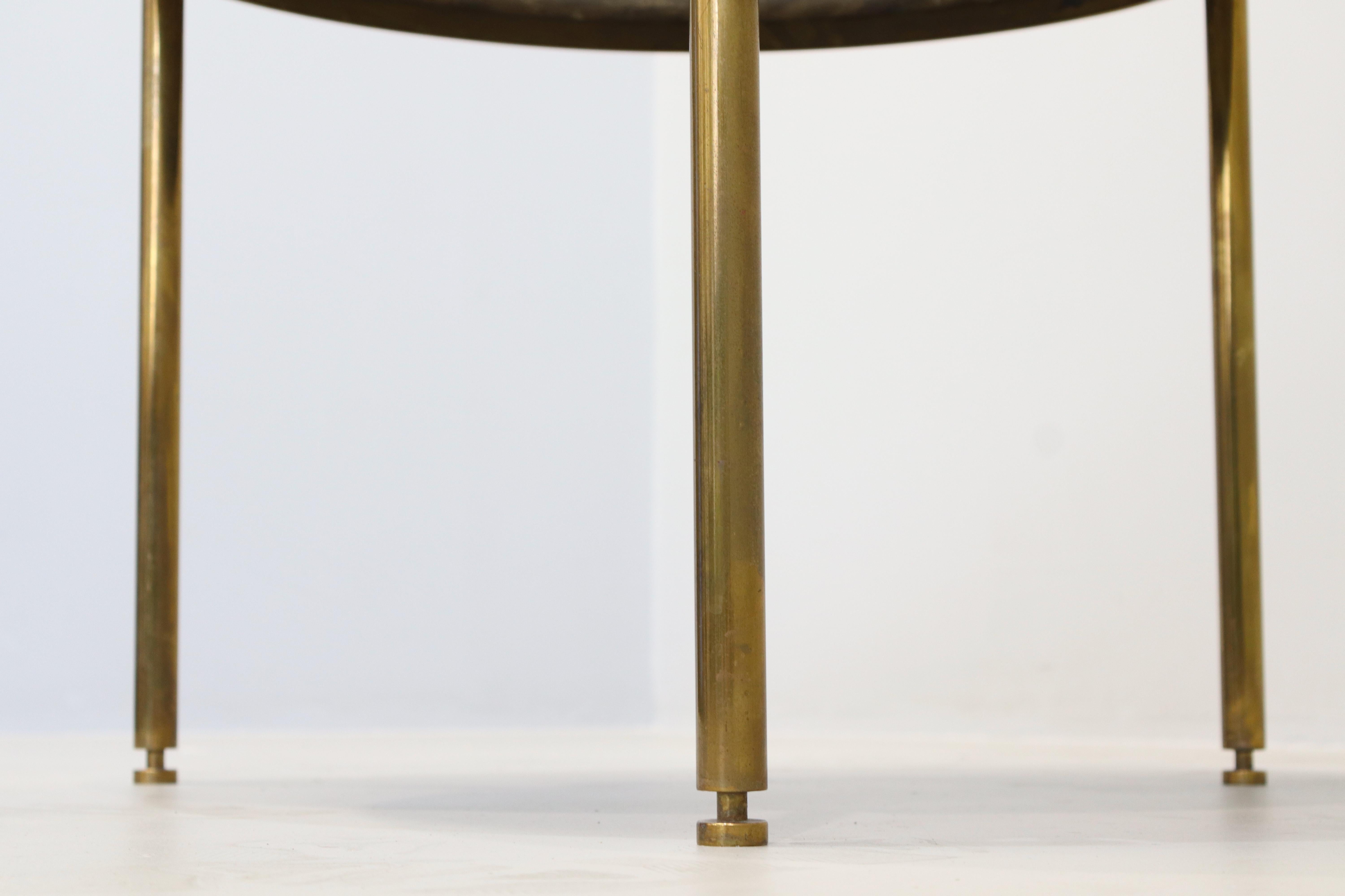 Occasional Table Designed by Osvaldo Borsani for Tecno in marble emperador For Sale 1