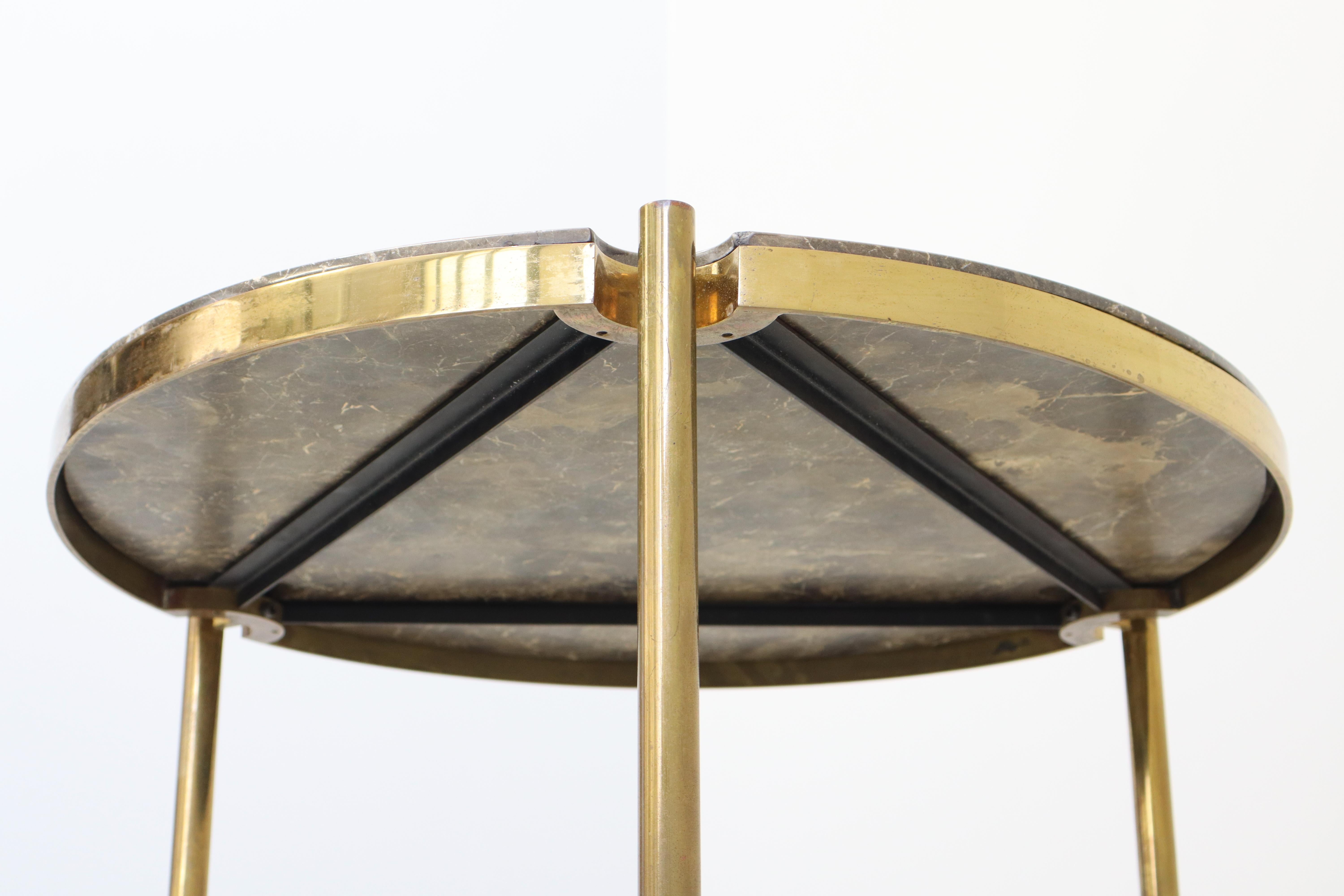 Occasional Table Designed by Osvaldo Borsani for Tecno in marble emperador For Sale 2
