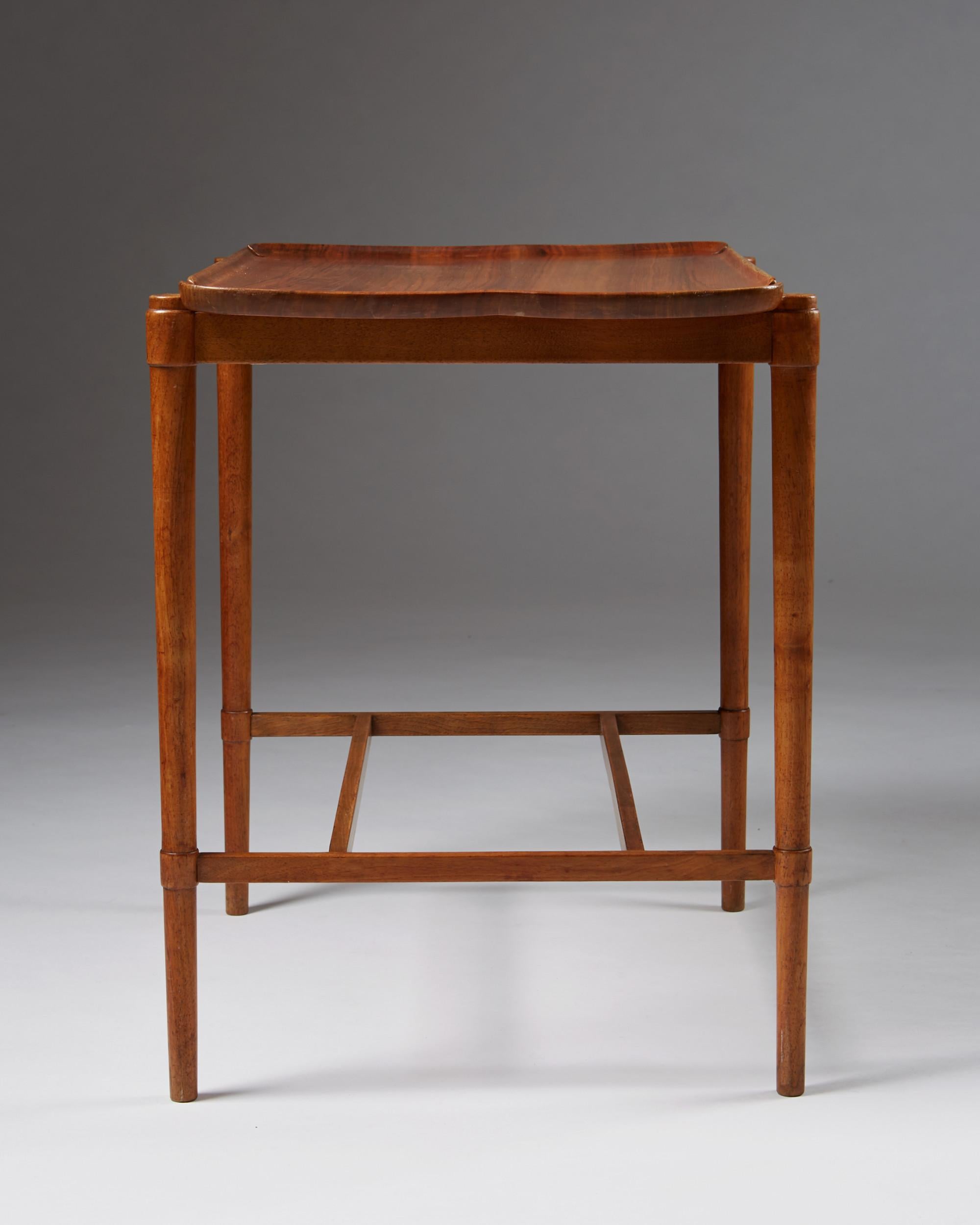 Swedish Occasional Table Designed by Peder Hvidt for Fritz Hansen, Denmark, 1943
