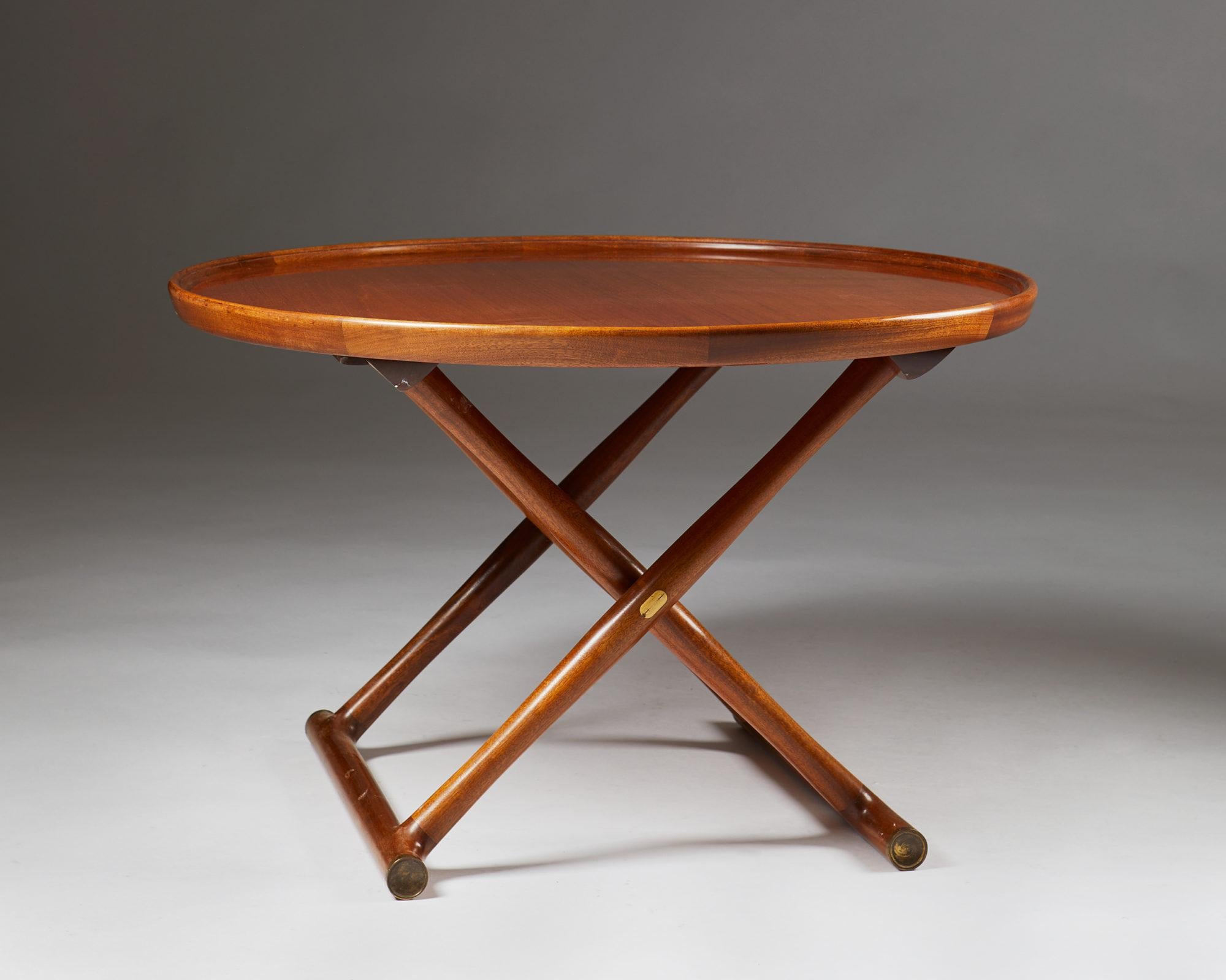 Scandinavian Modern Occasional Table “Egyptian Table” Designed by Mogens Lassen, Denmark, 1940s