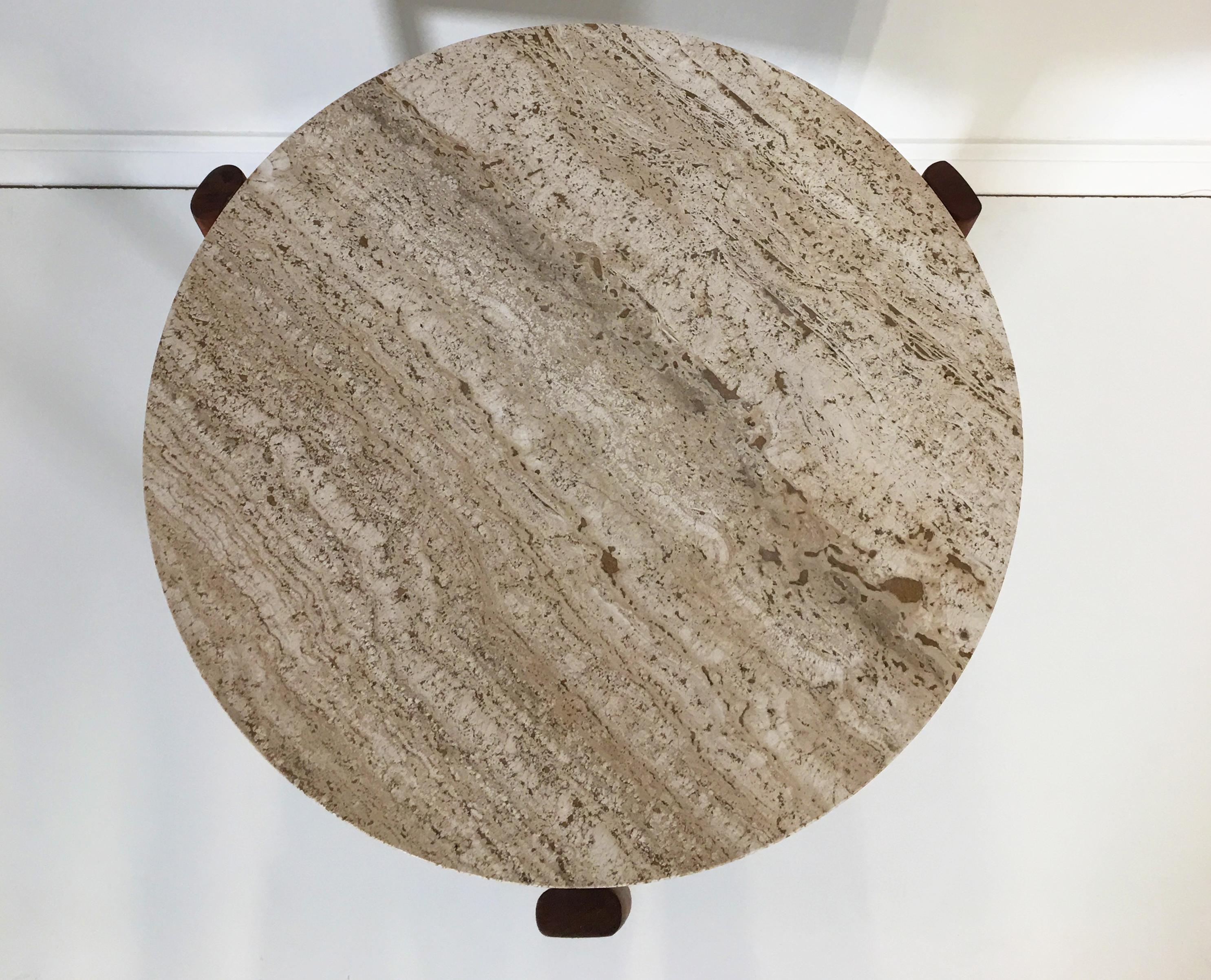 Travertine Occasional Table in the Manner of Gio Ponti