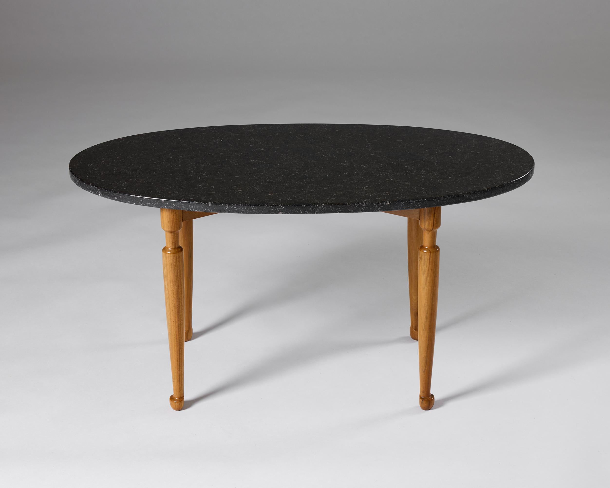 Occasional table model 1112 designed by Josef Frank for Svenskt Tenn, Sweden In Good Condition In Stockholm, SE
