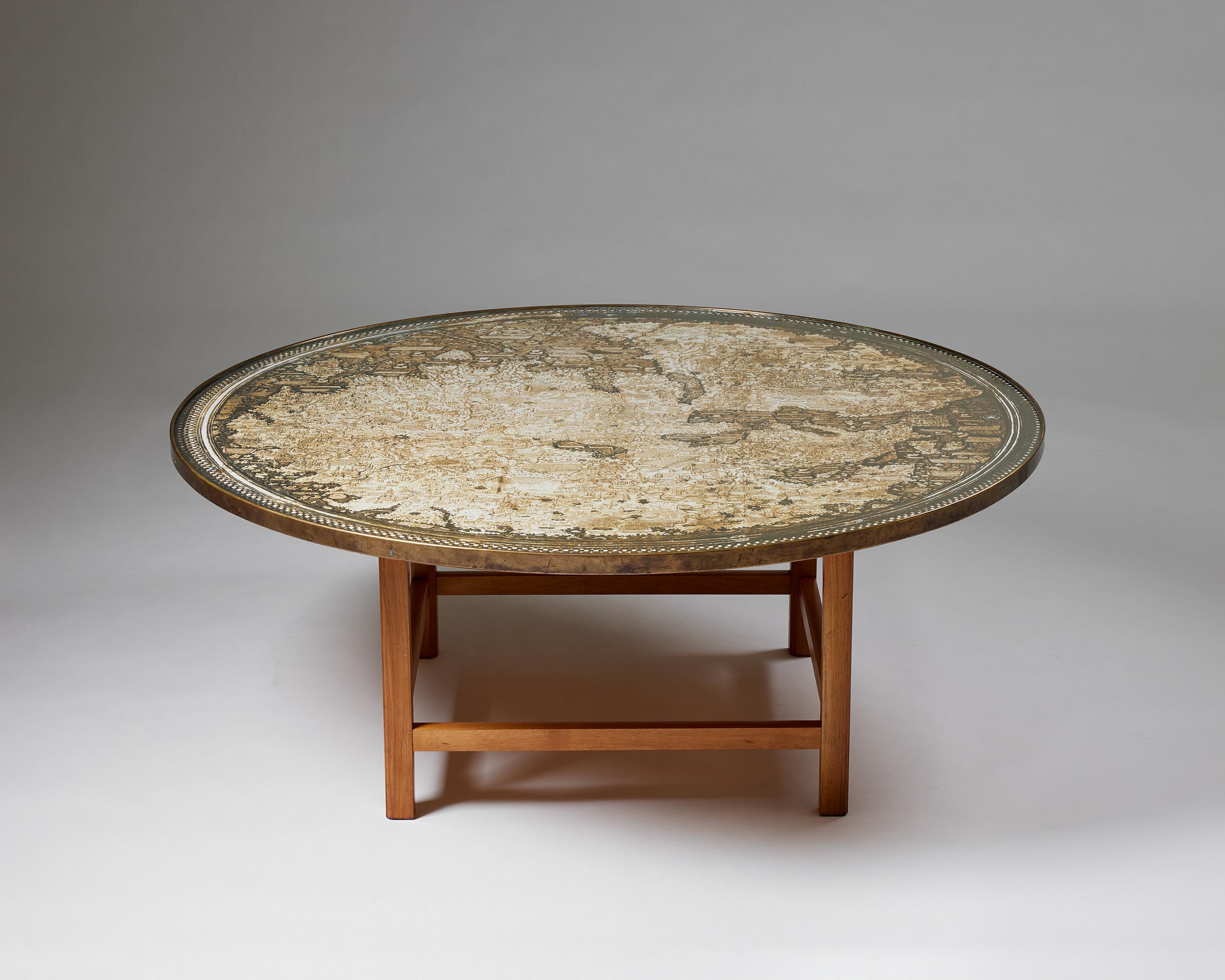 Mid-Century Modern Occasional Table Model U 601 Designed by Josef Frank for Svenskt Tenn, Sweden