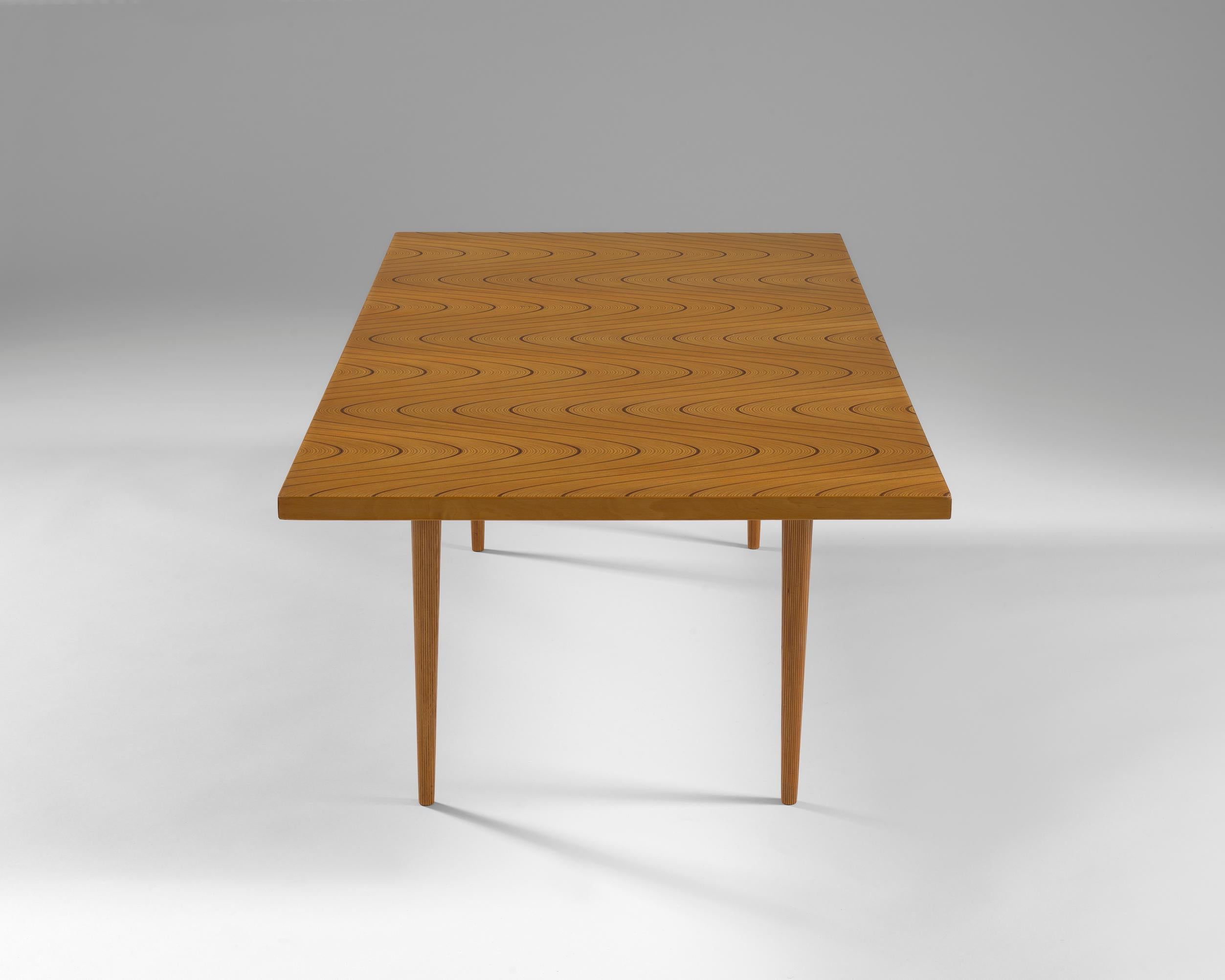 Mid-Century Modern Occasional Table “Rhythmic Plywood” Designed by Tapio Wirkkala for Asko, Finland