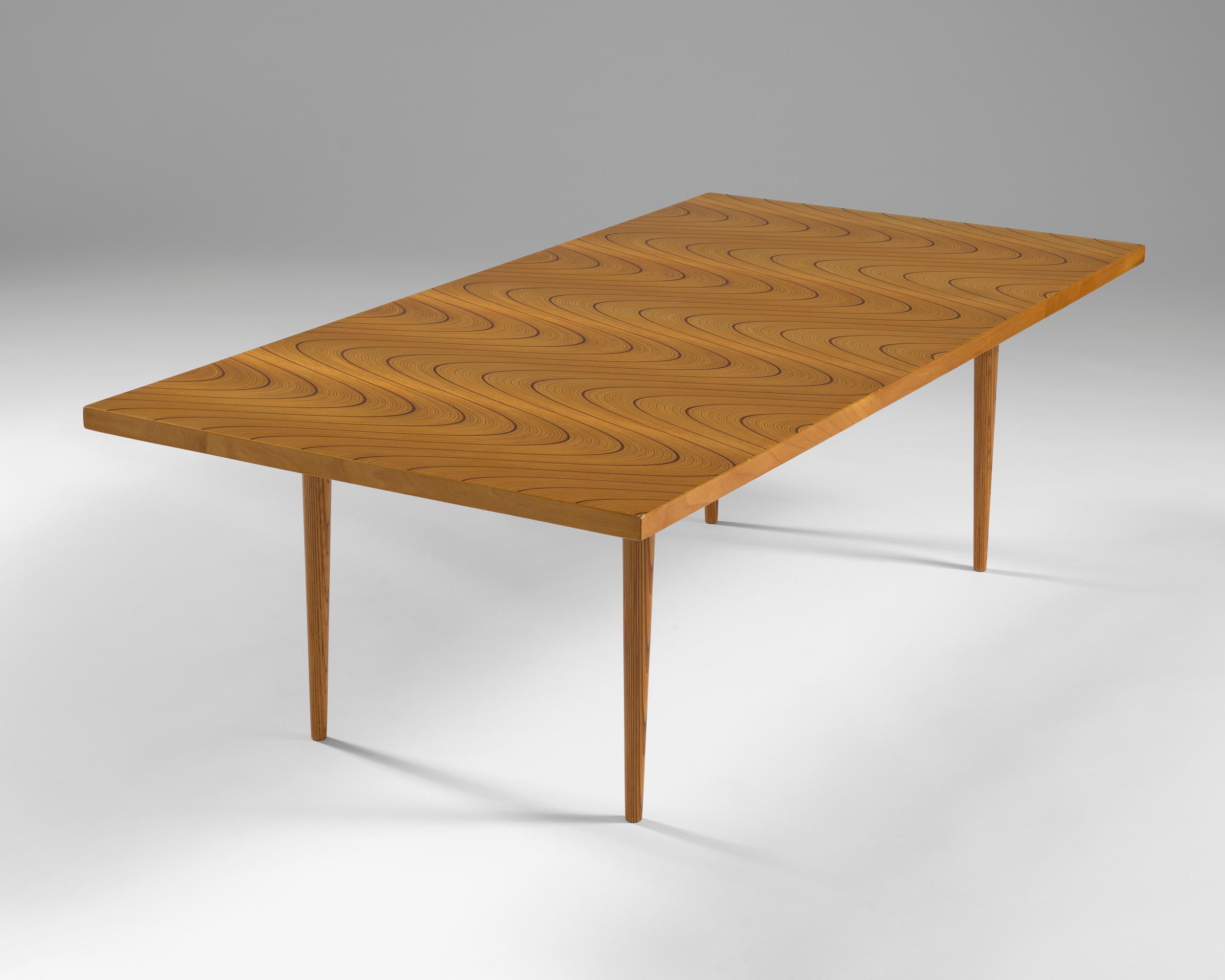 Finnish Occasional Table “Rhythmic Plywood” Designed by Tapio Wirkkala for Asko, Finland