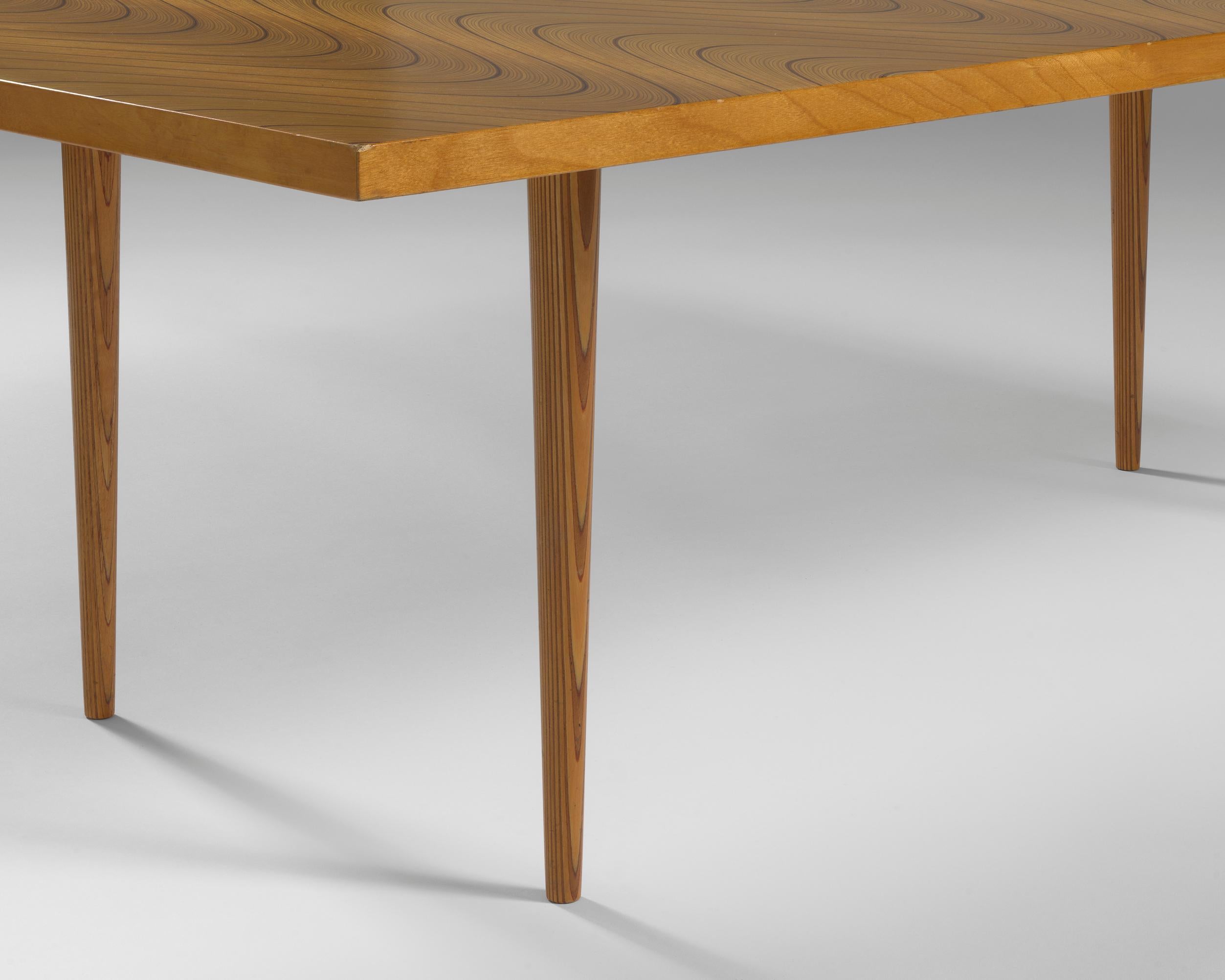 Mid-20th Century Occasional Table “Rhythmic Plywood” Designed by Tapio Wirkkala for Asko, Finland