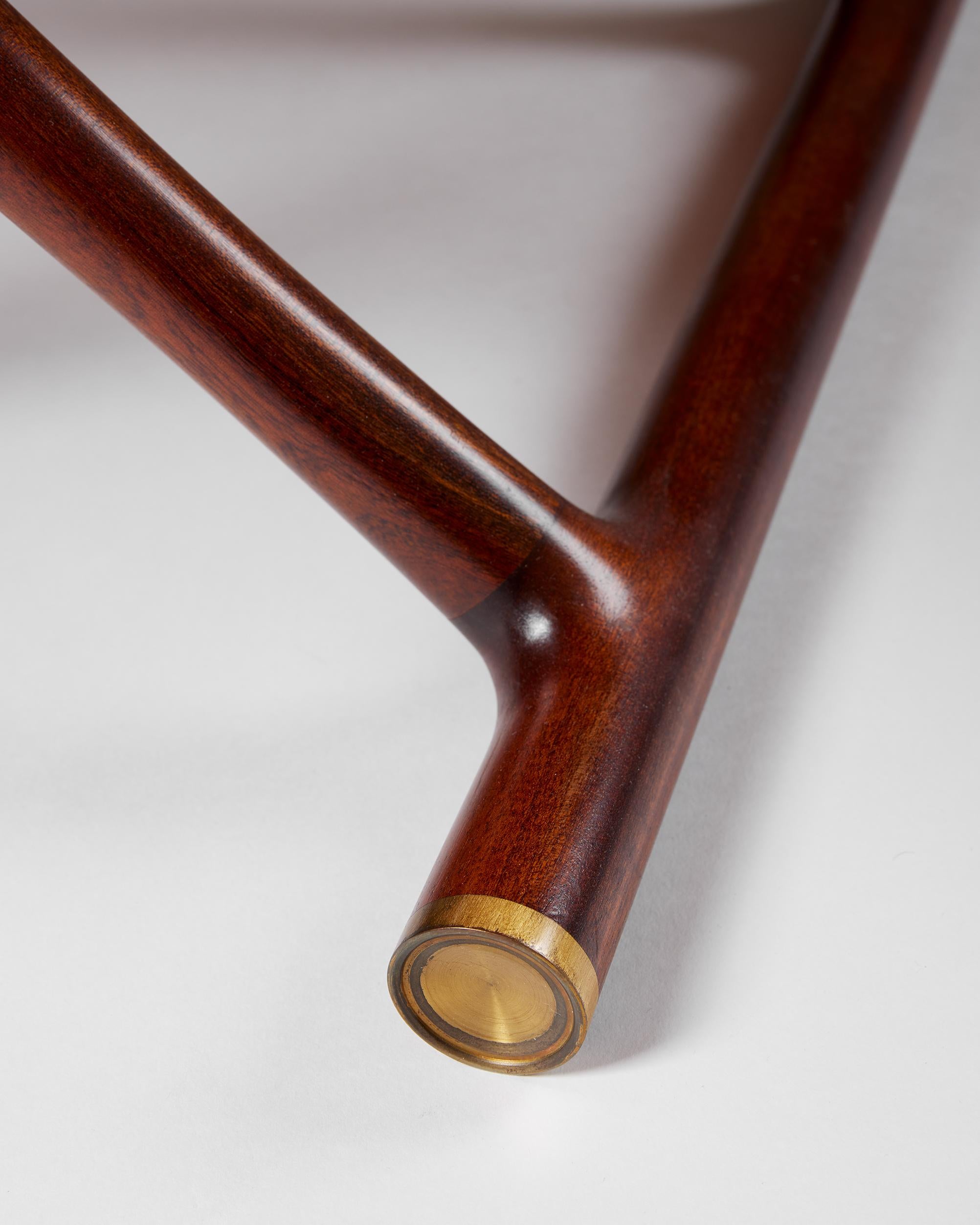 Occasional table ‘The Egyptian table’, designed by Mogens Lassen, Mahogany brass For Sale 2