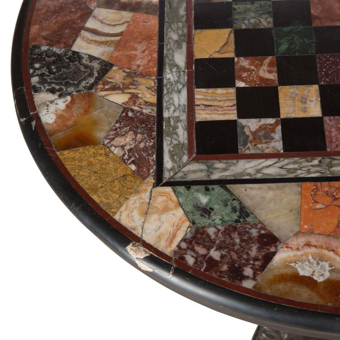 chess board marble table