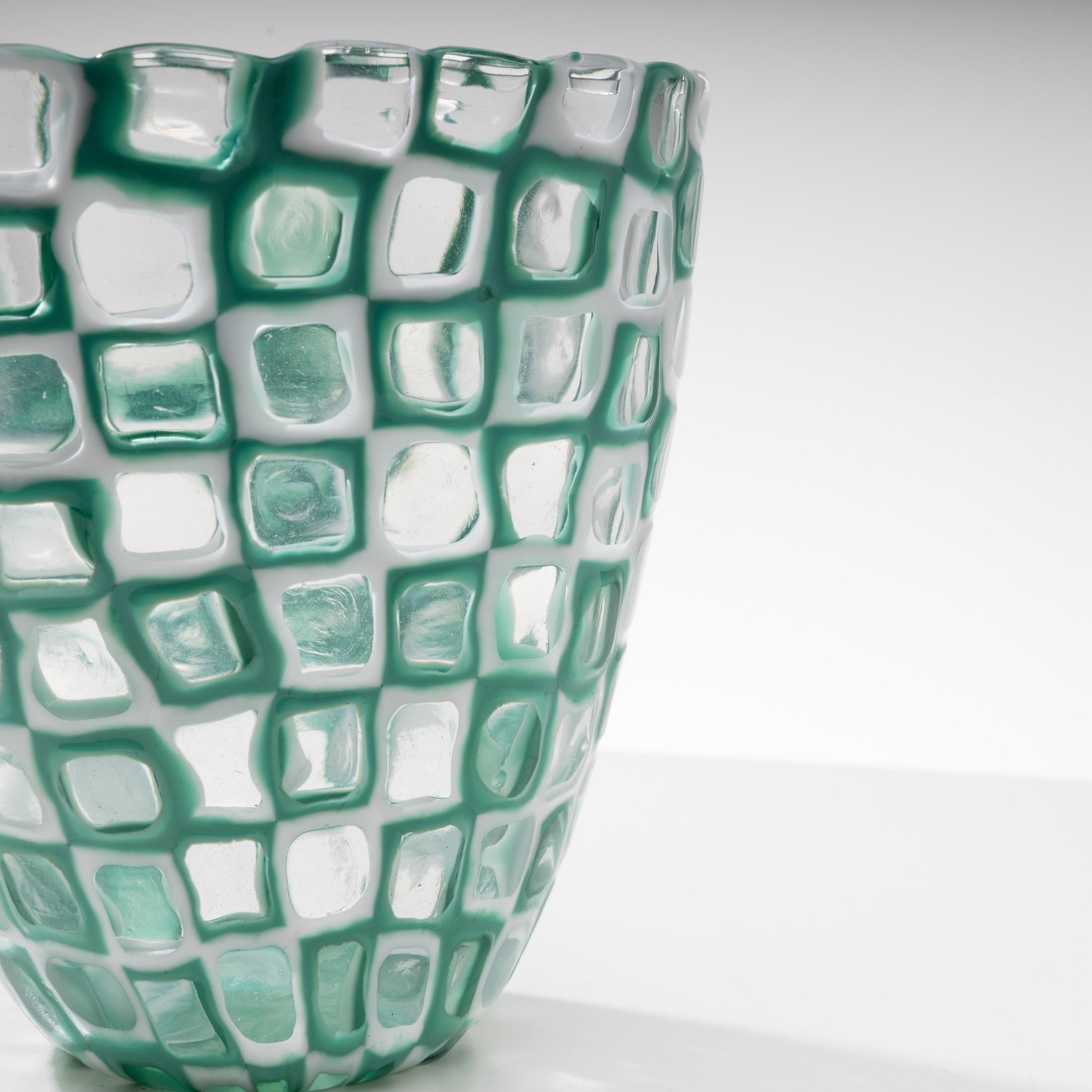 Glass Occhi Vase by Tobia Scarpa, Model Referenced under Number 8524, Venini, Italy For Sale