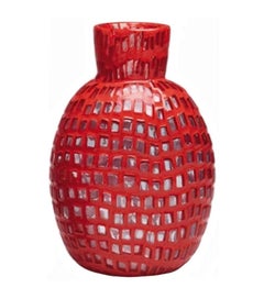 Occhi Vase in Red by Ludovico Diaz de Santillana, Tobia Scarpa