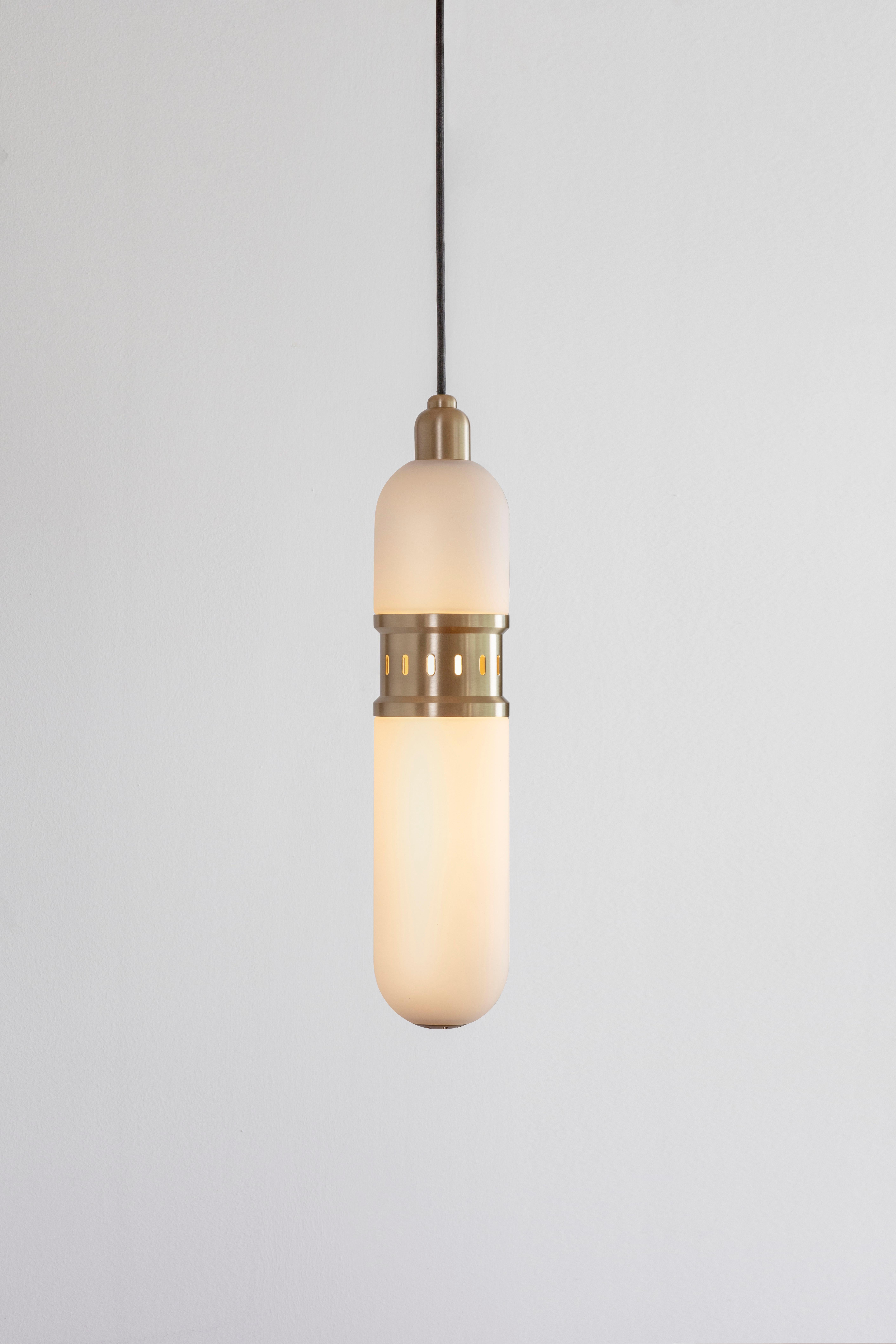 Modern Occulo Brass Pendant Lamp by Bert Frank For Sale