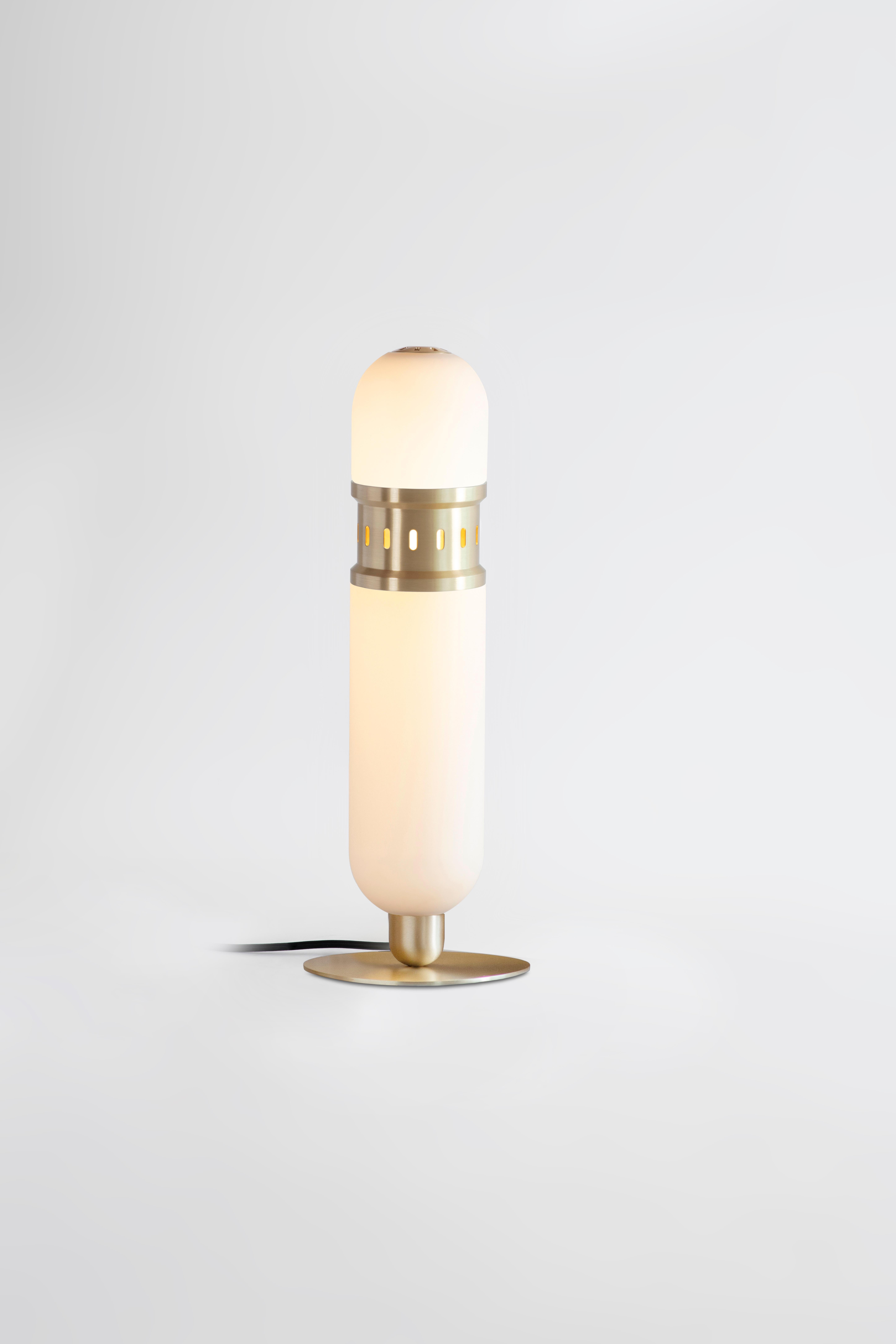 Modern Occulo Brass Table Lamp I by Bert Frank For Sale