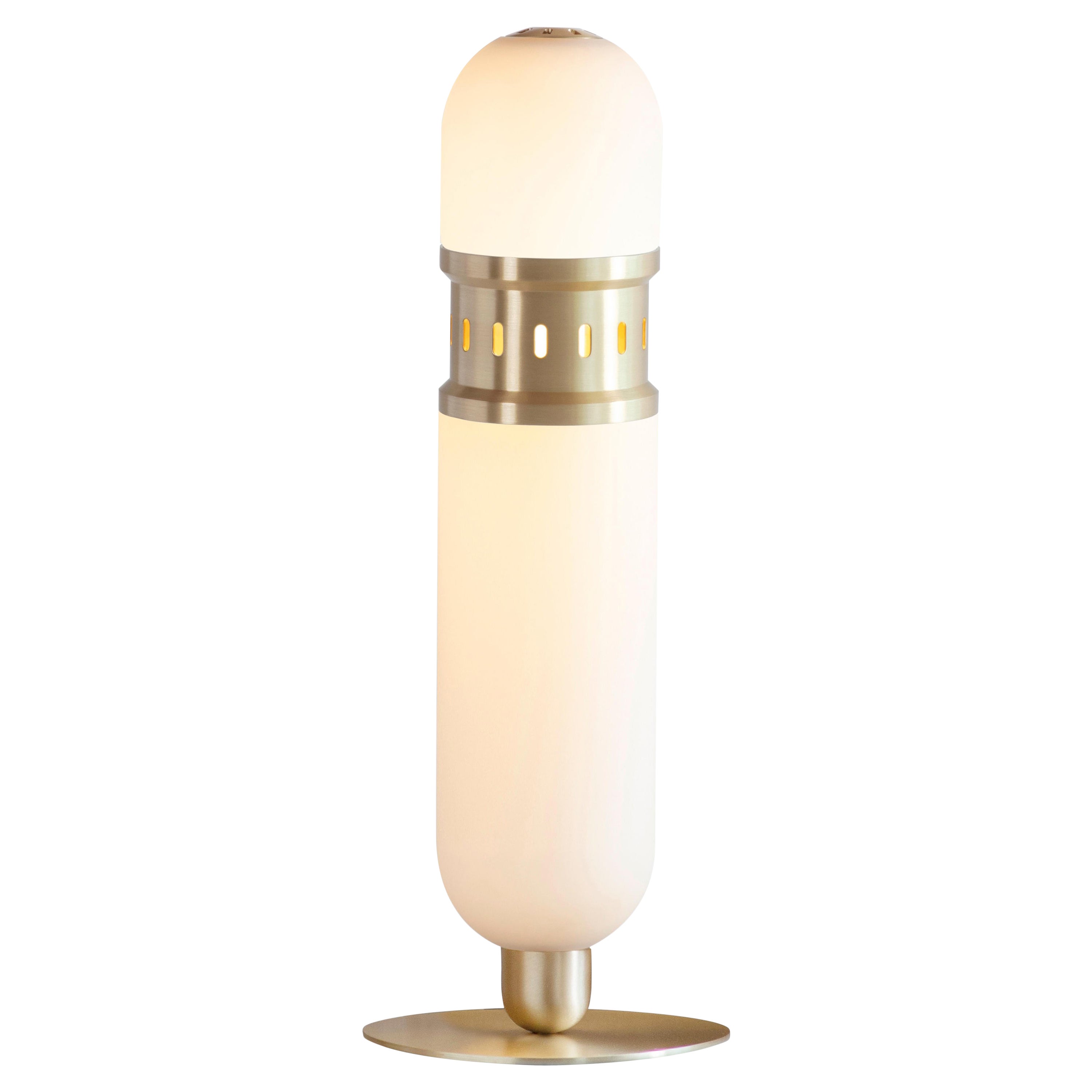 Occulo-Tischlampe aus Messing I von Bert Frank