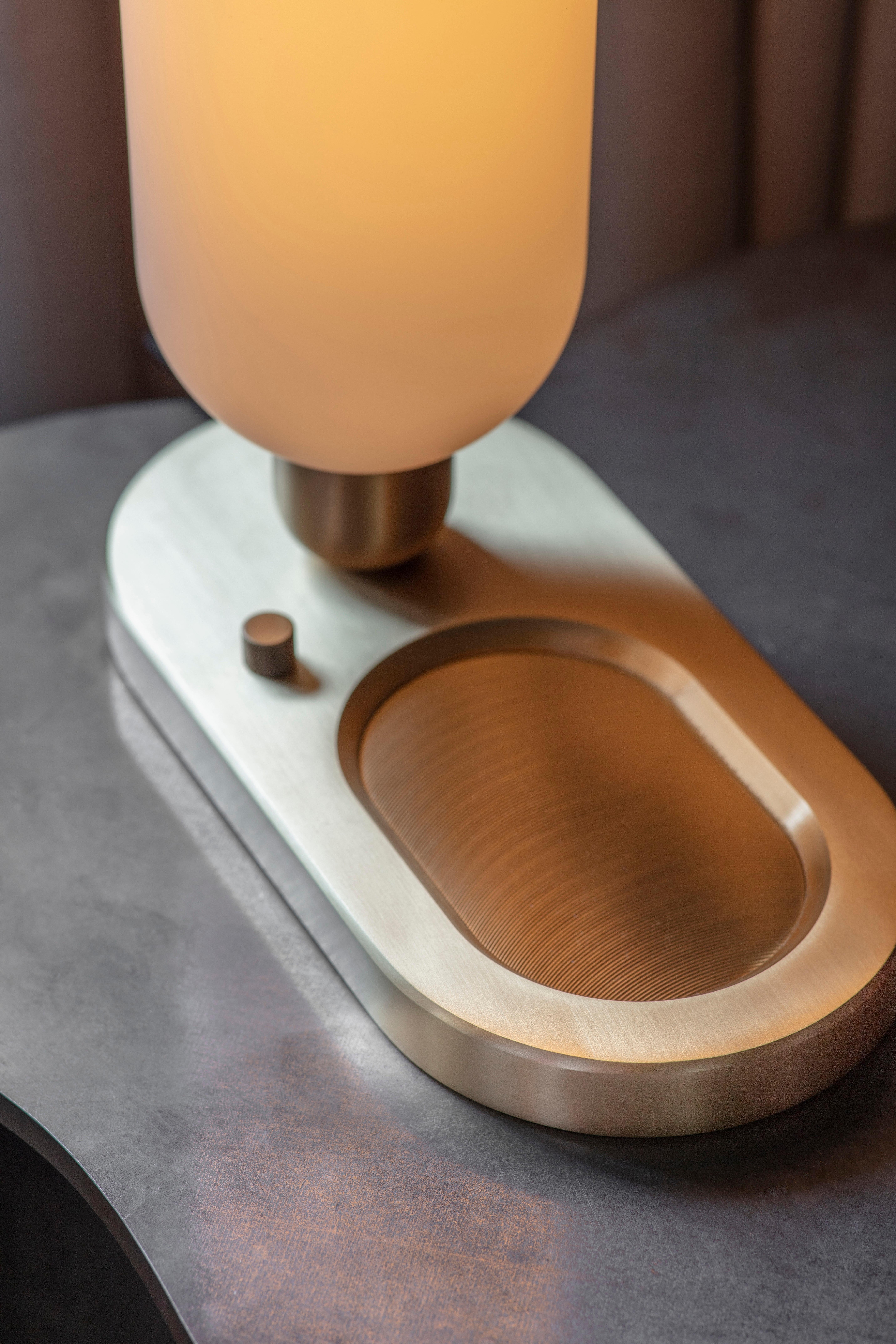 Occulo Brass Table Lamp II by Bert Frank 2