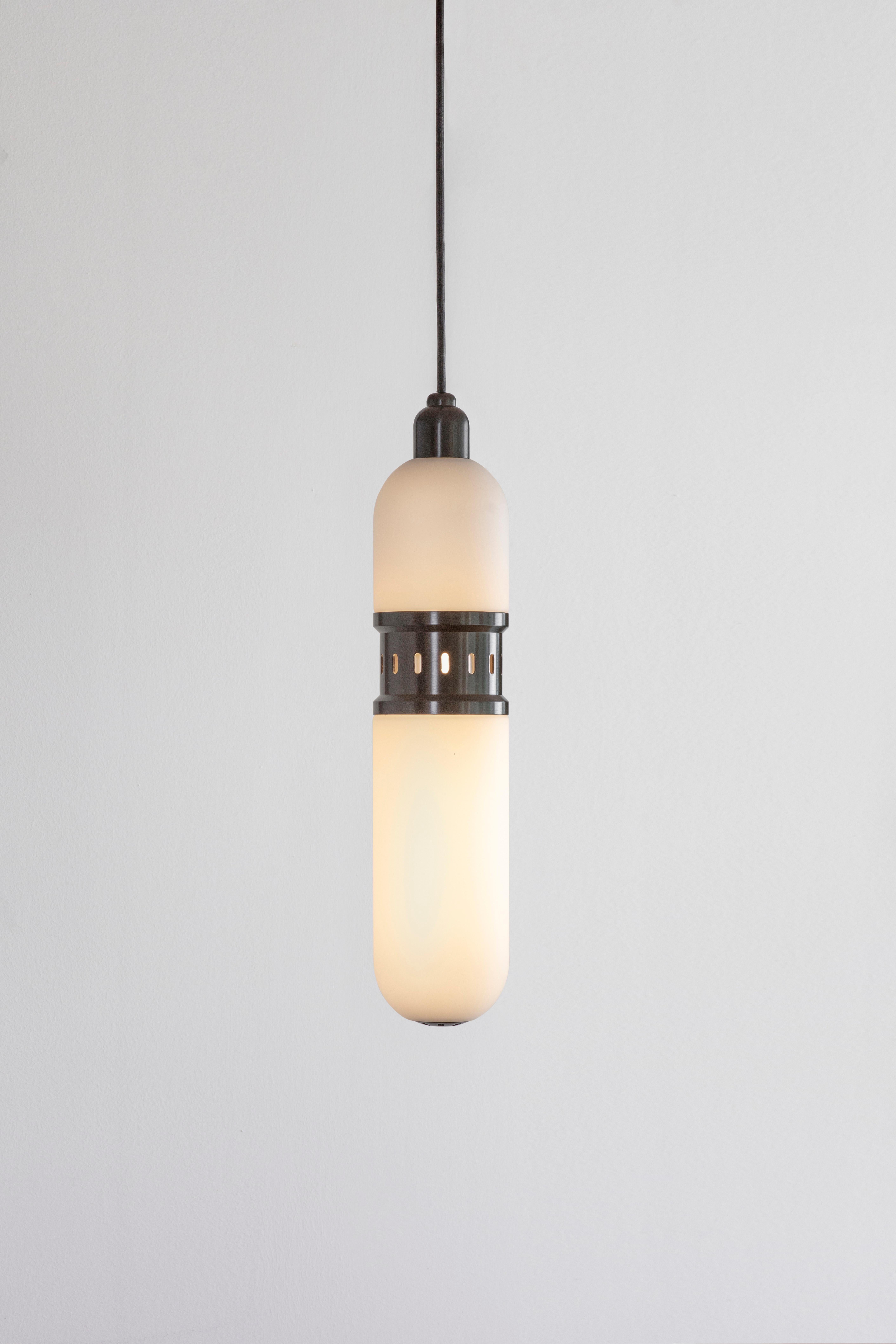 Modern Occulo Bronze Pendant Lamp by Bert Frank For Sale