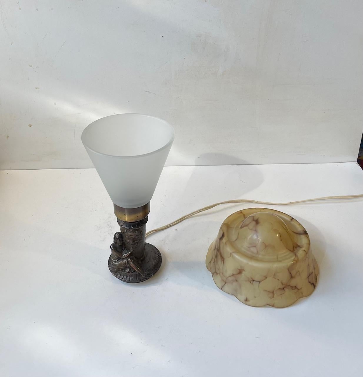 Occult 1930s Table Lamp with Female Satanic Worship 5