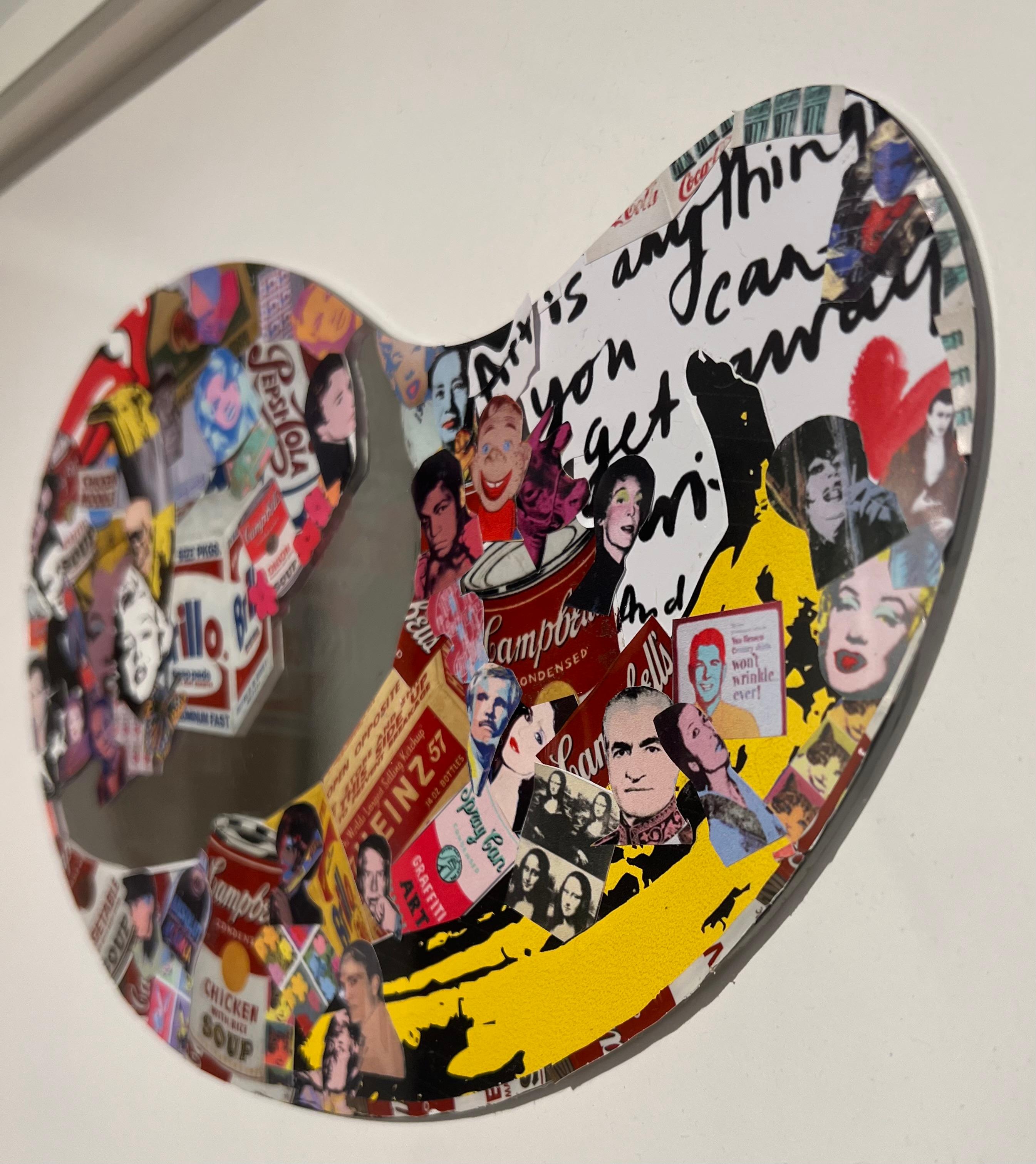 Pop art Warhol street art autocollants contemporains miroir intérieur en vente 4