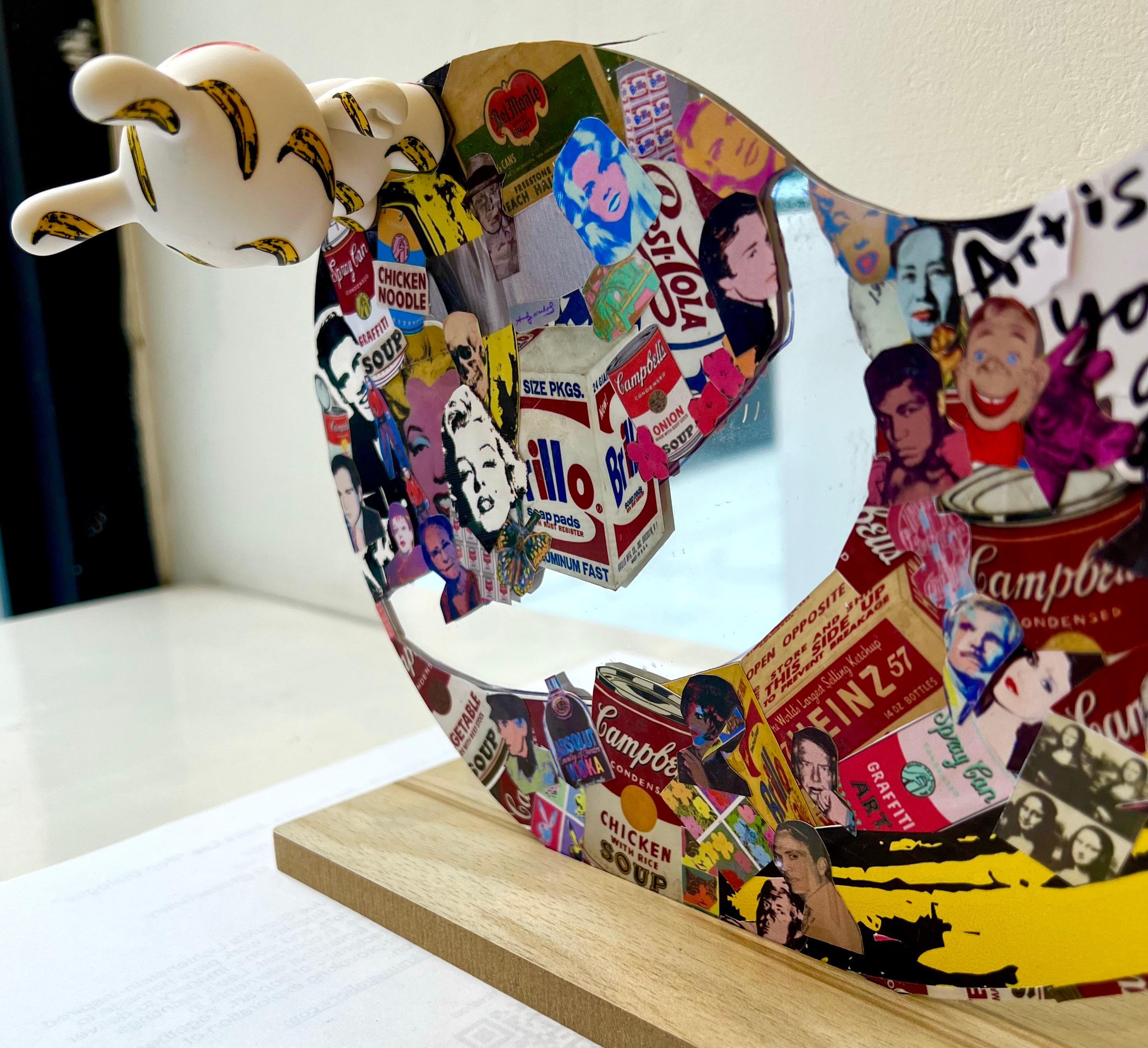 Pop Art Warhol Street Art zeitgenössische Aufkleber Innenspiegel im Angebot 1