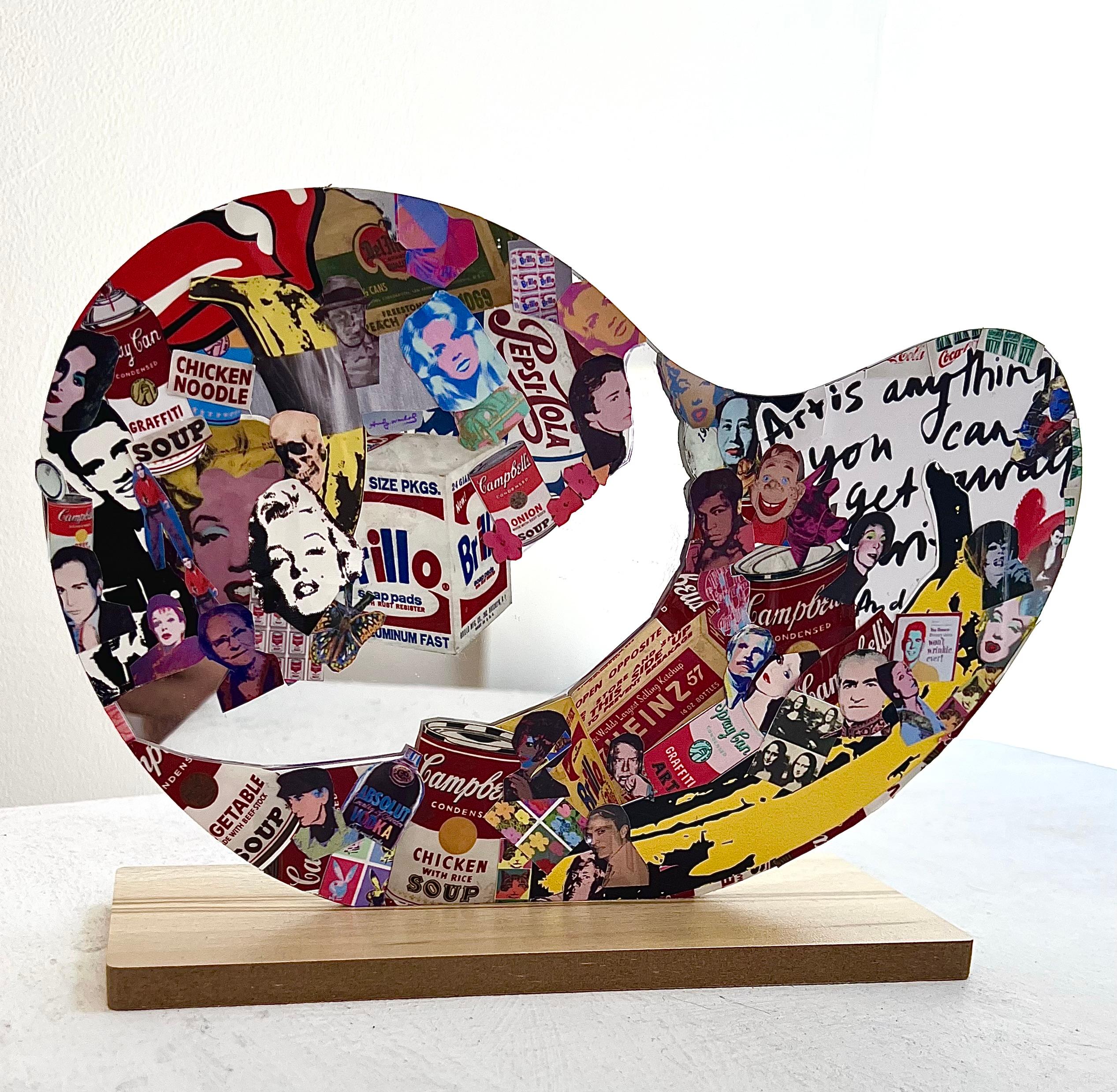 Pop art Warhol street art contemporary stickers interior mirror