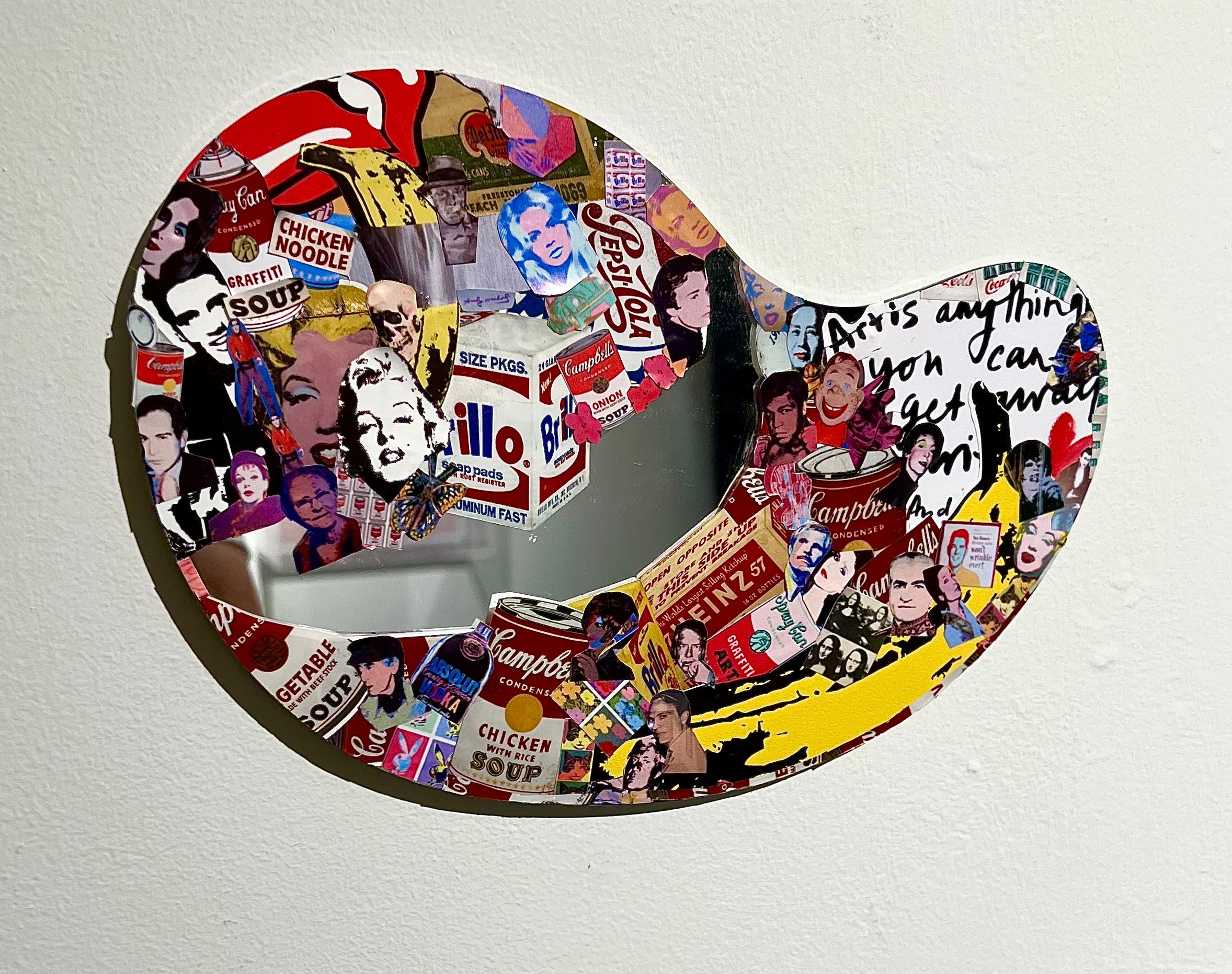 Pop art Warhol street art contemporary stickers interior mirror