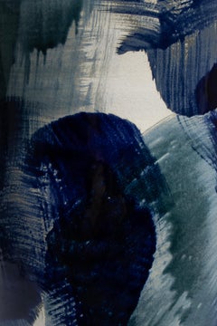 Tabouret en grès émaillé Ocean 02 de Pascale Girardin