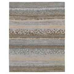 Ocean Abstract Green and Mint Wool Rug 8'x10'2''